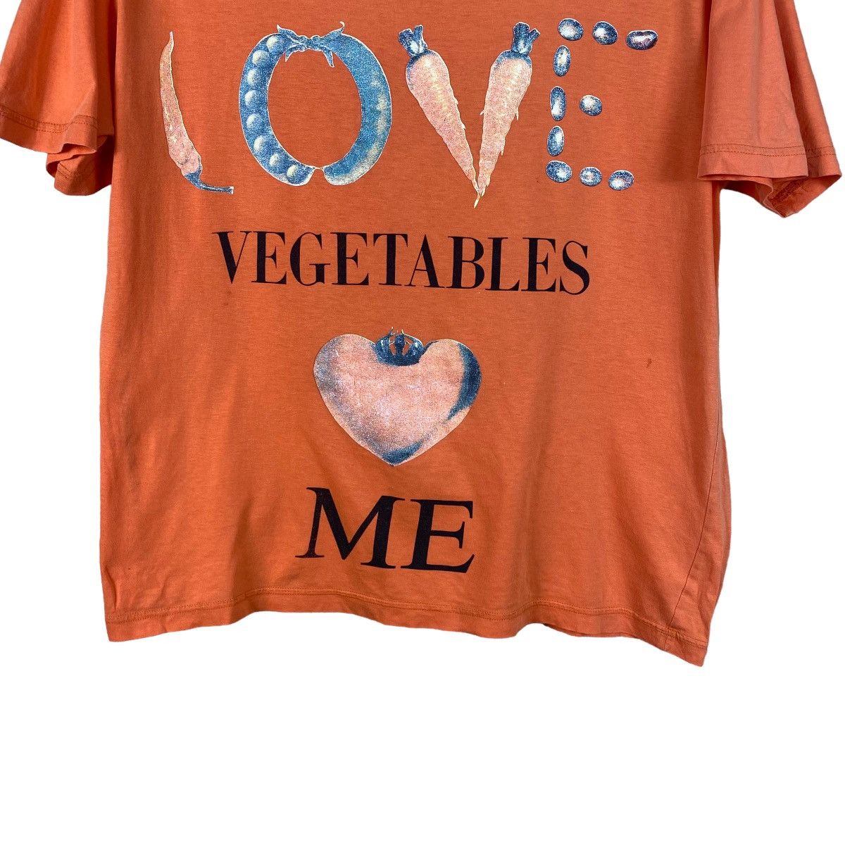 Moschino MOSCHINO I LOVE VEGETABLE LOVE ME DISTRESSED T SHIRT Size US M / EU 48-50 / 2 - 3 Thumbnail