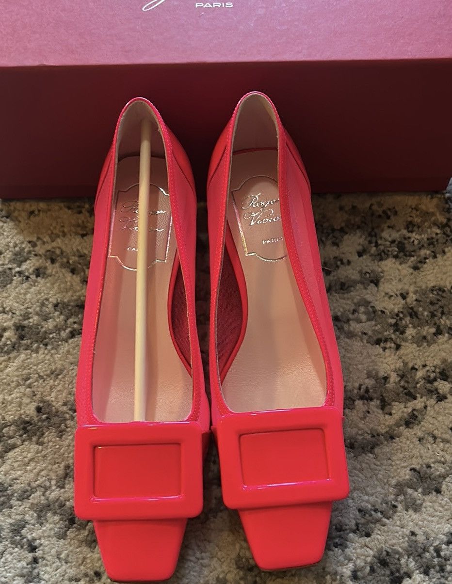 Roger Vivier ROGER VIVIER Belle Vivier Embellished mesh leather Pumps Size US 6 / IT 36 - 7 Thumbnail
