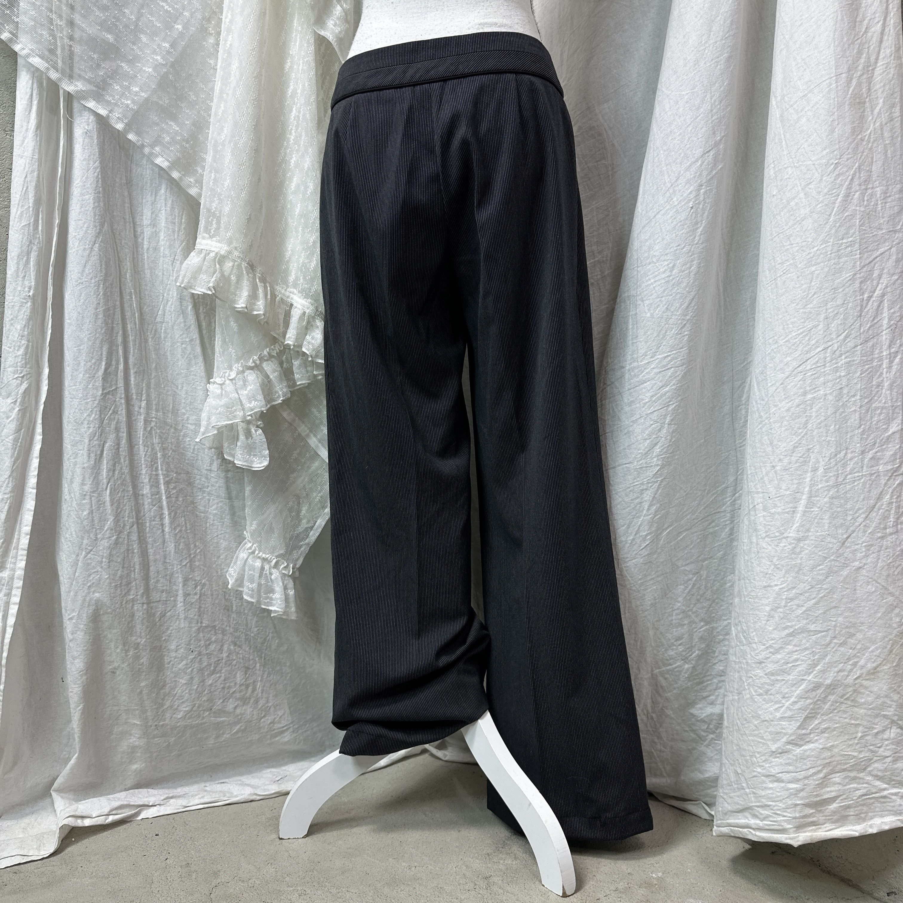 Vintage Vintage Striped Wide Leg Classy Pants Y2K Size 26" / US 2 / IT 38 - 3 Thumbnail