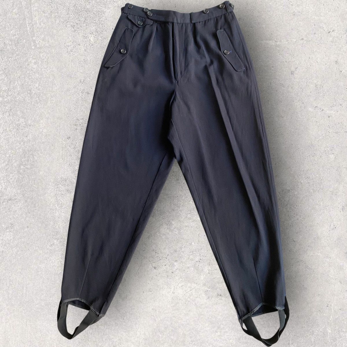 Yohji Yamamoto Vintage 90’s Wool Gabardine High Waist Trousers Size US 30 / EU 46 - 1 Thumbnail