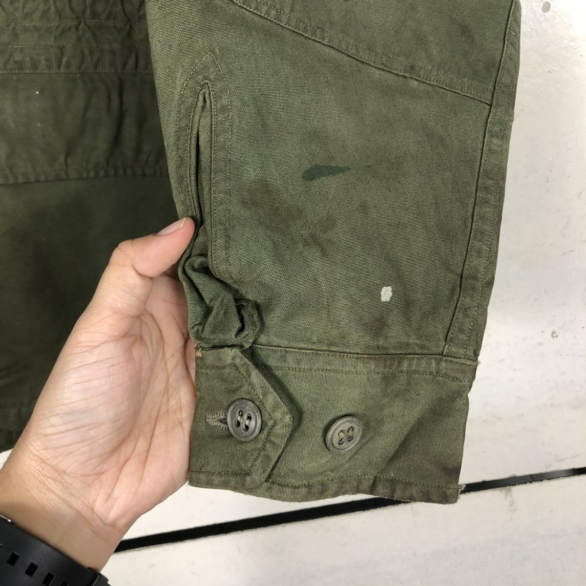 Vintage 🔥VINTAGE CHORE MILITARY JACKET CARGO MULTI POCKET WORLD WAR Size US M / EU 48-50 / 2 - 17 Thumbnail
