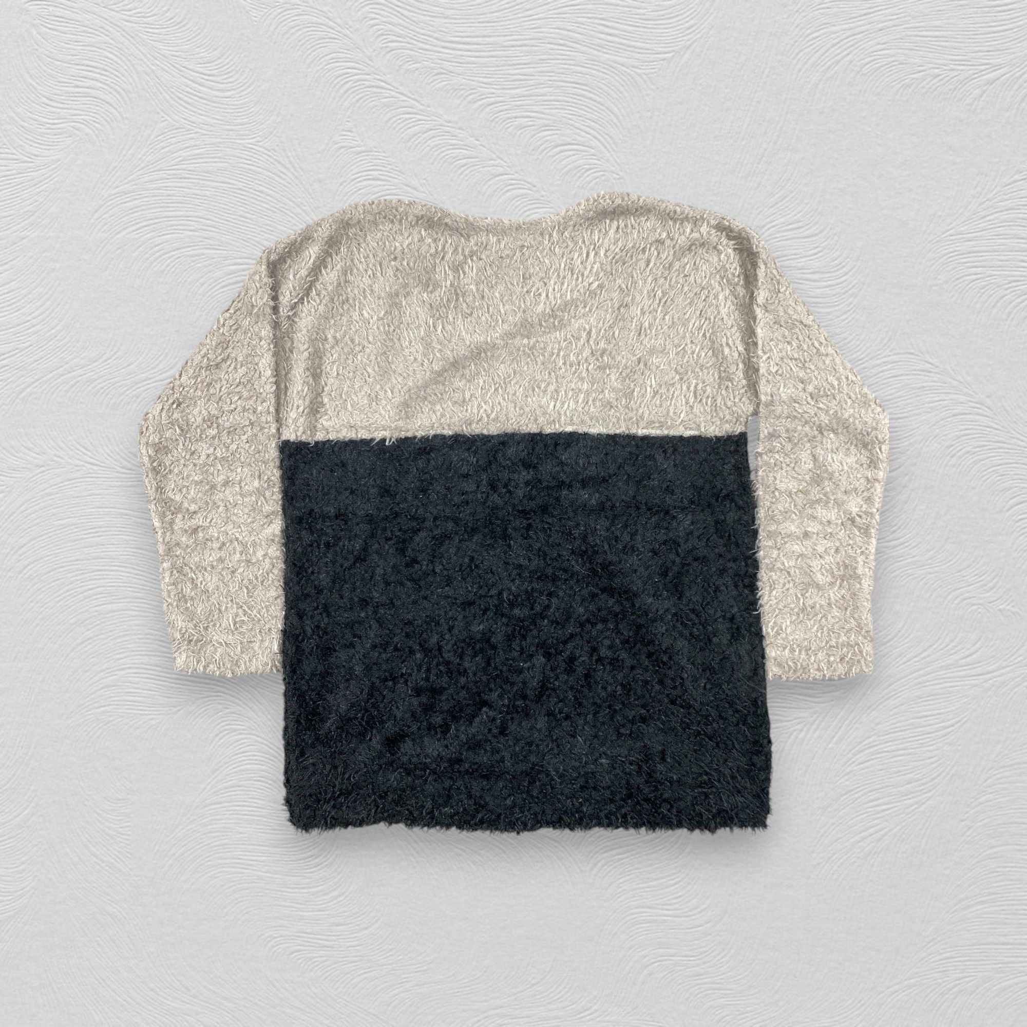 Japanese Brand Vintage Black White Fleece Sweater - J255 Size US M / EU 48-50 / 2 - 2 Thumbnail