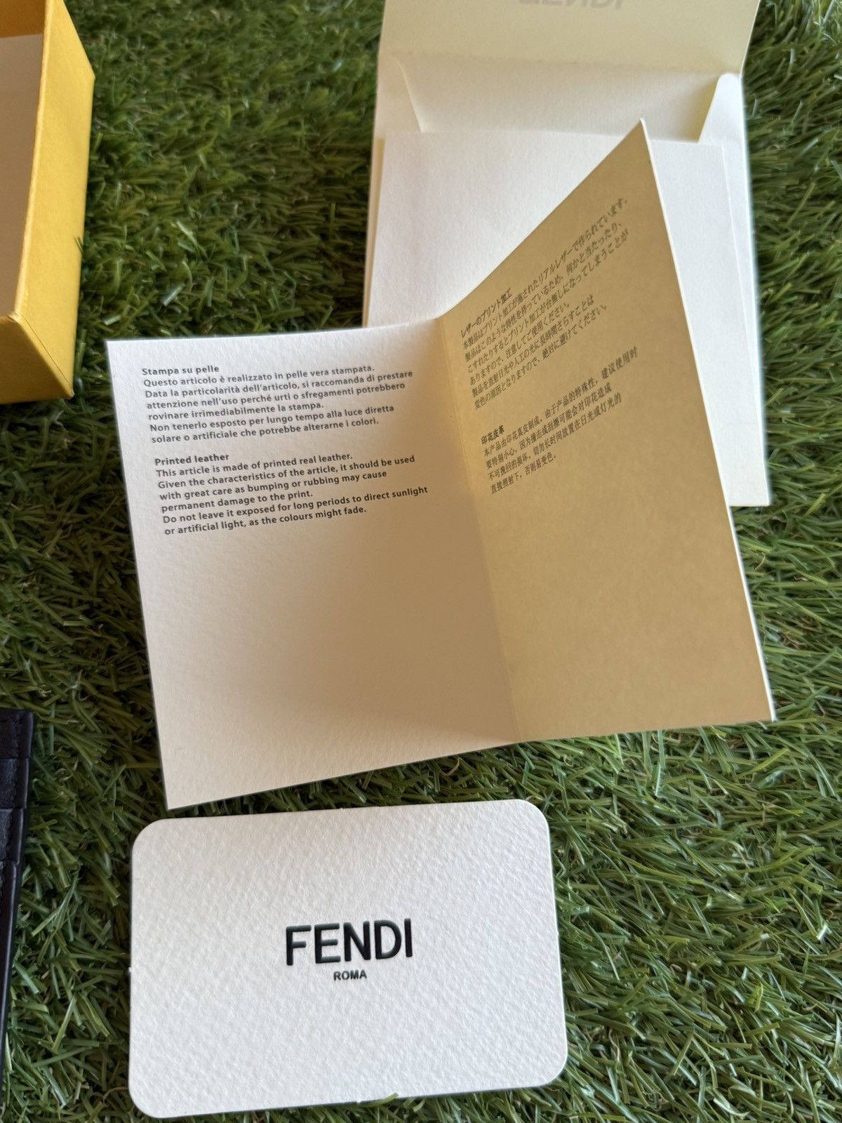 Fendi Fendi Cardholder Wallet Leather Mens Black Made In Italy Size ONE SIZE - 5 Thumbnail