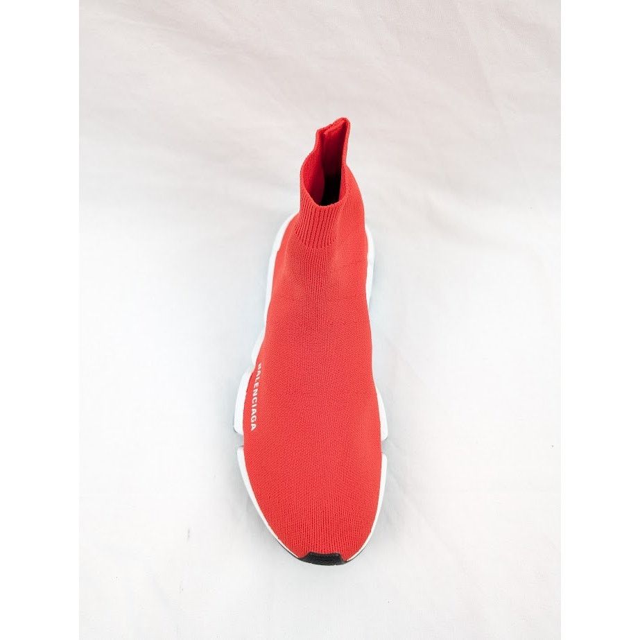Balenciaga o1rshd1 New Recycled Speed 2.0 Low-Top Sneakers in Red/White Size US 8 / EU 41 - 6 Thumbnail