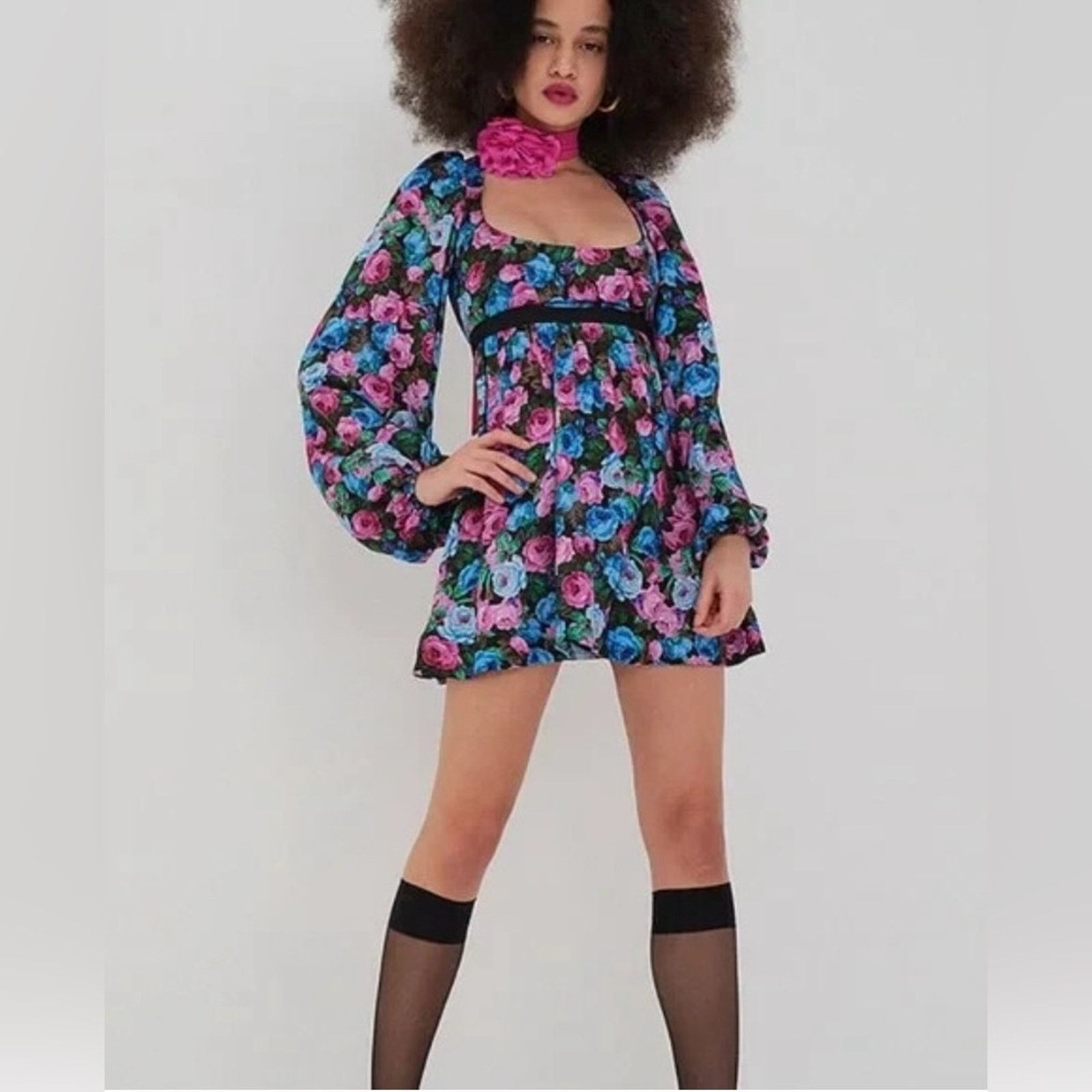 For Love & Lemons NWT For Love & Lemons $250 Floral Multicolor Dress Size S Size S / US 4 / IT 40 - 5 Thumbnail