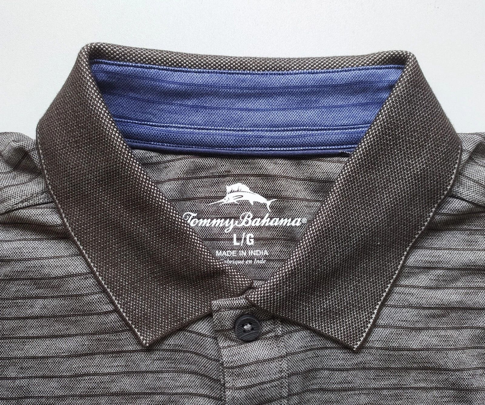 Tommy Bahama Tommy Bahama Striped Polo Shirt Free Global Shipping T-0387 Size US L / EU 52-54 / 3 - 4 Thumbnail