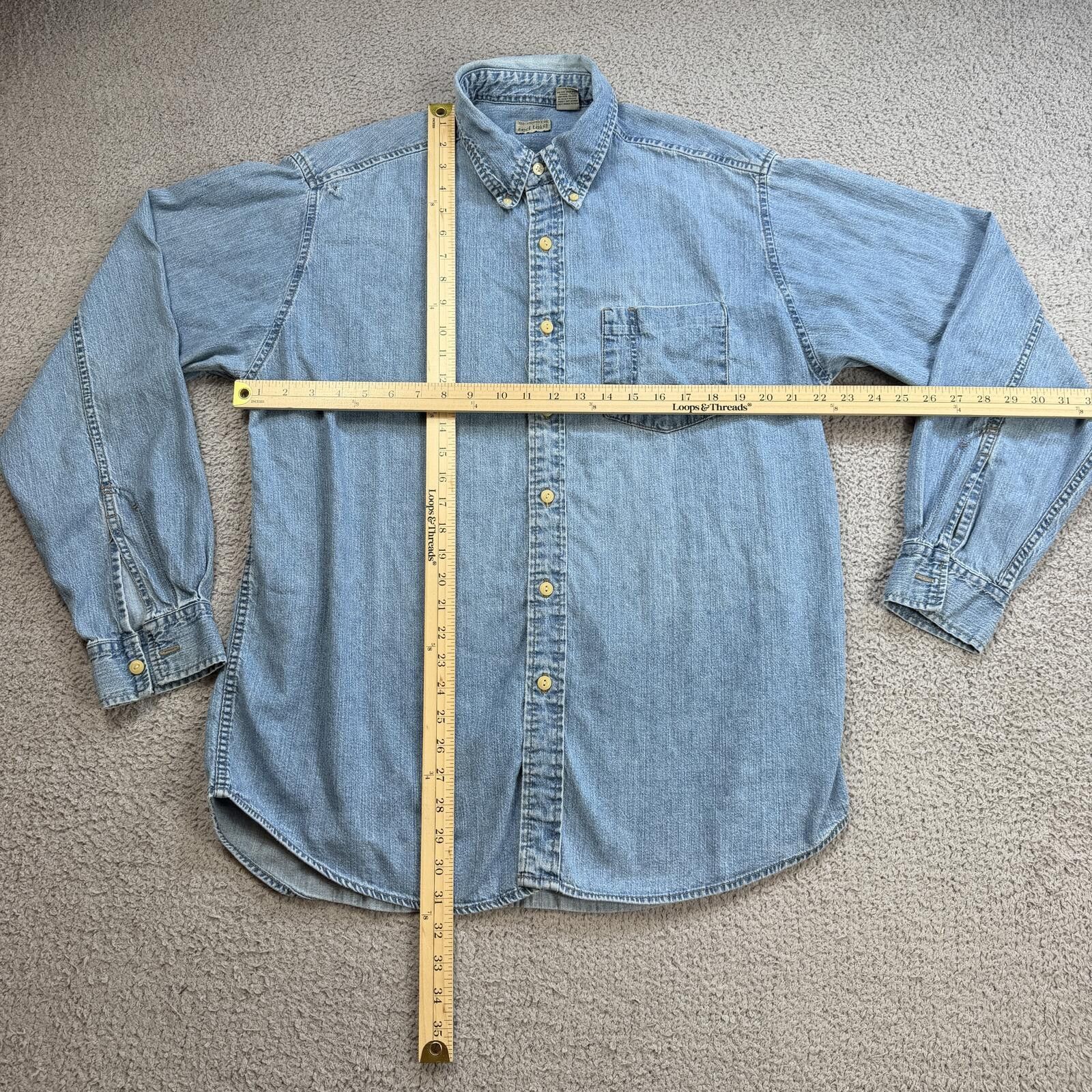 Other Vintage 90s Levis Red Tab Denim Button Down Shirt Large Size US L / EU 52-54 / 3 - 3 Thumbnail