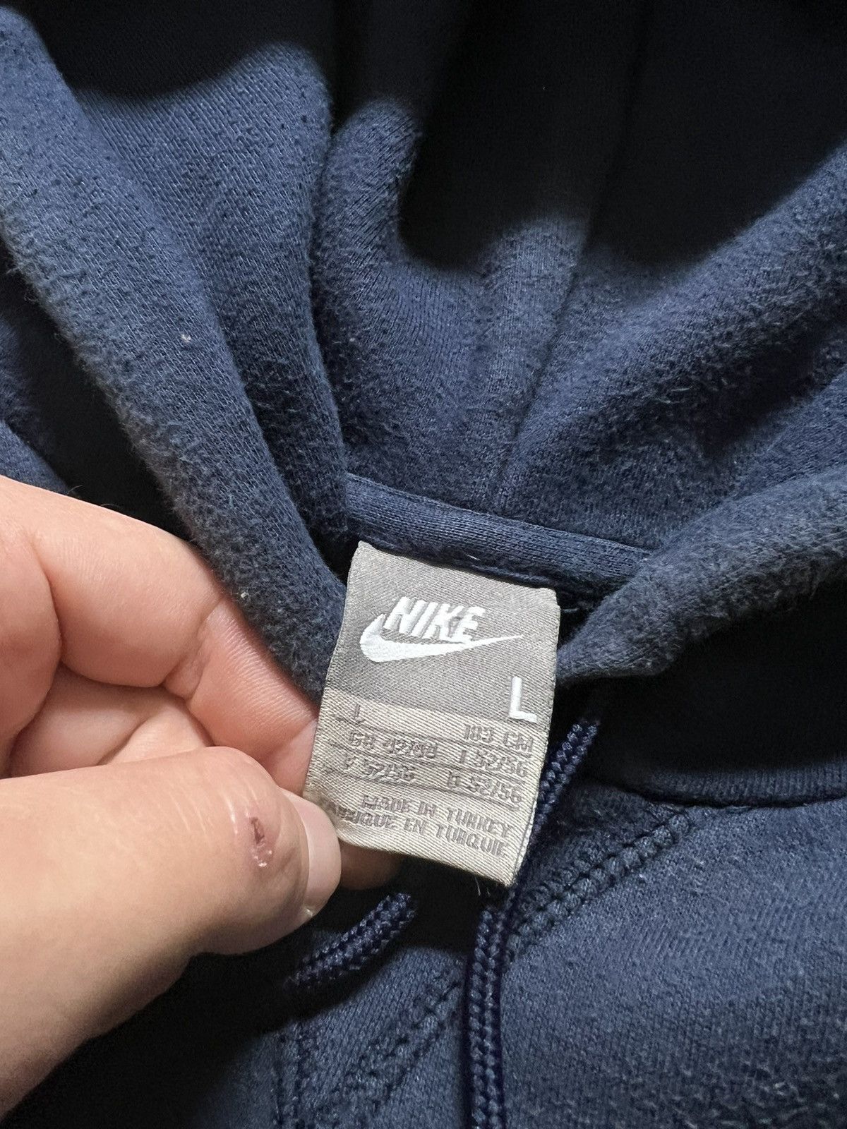 Nike × Vintage Vintage Y2k Nike 💙 Mini Swoosh Hoodie 00’s Size US L / EU 52-54 / 3 - 7 Thumbnail