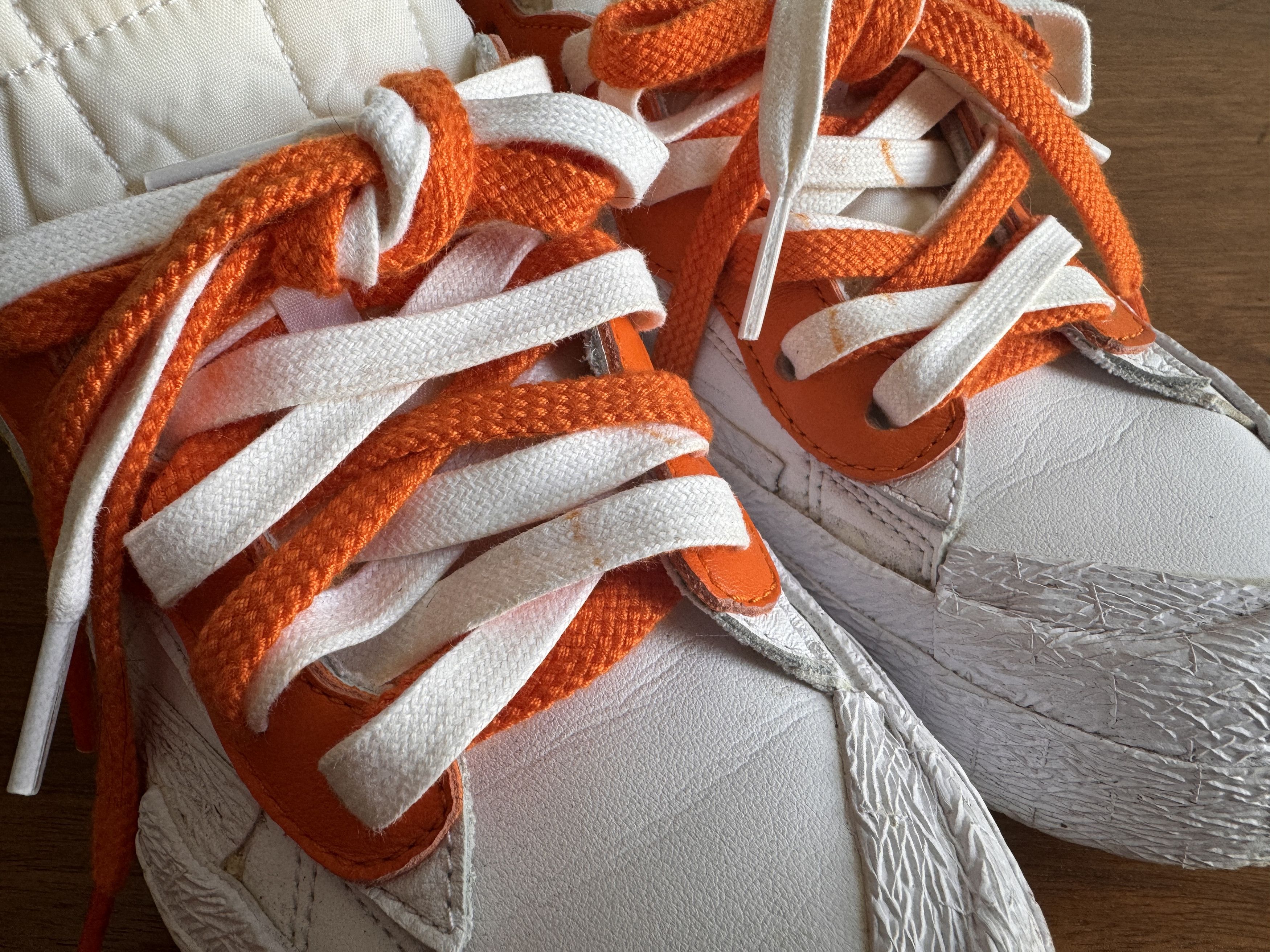 Nike × Sacai Nike x Sacai blazer low “white magma orange” Size US 7.5 / EU 40-41 - 11 Thumbnail