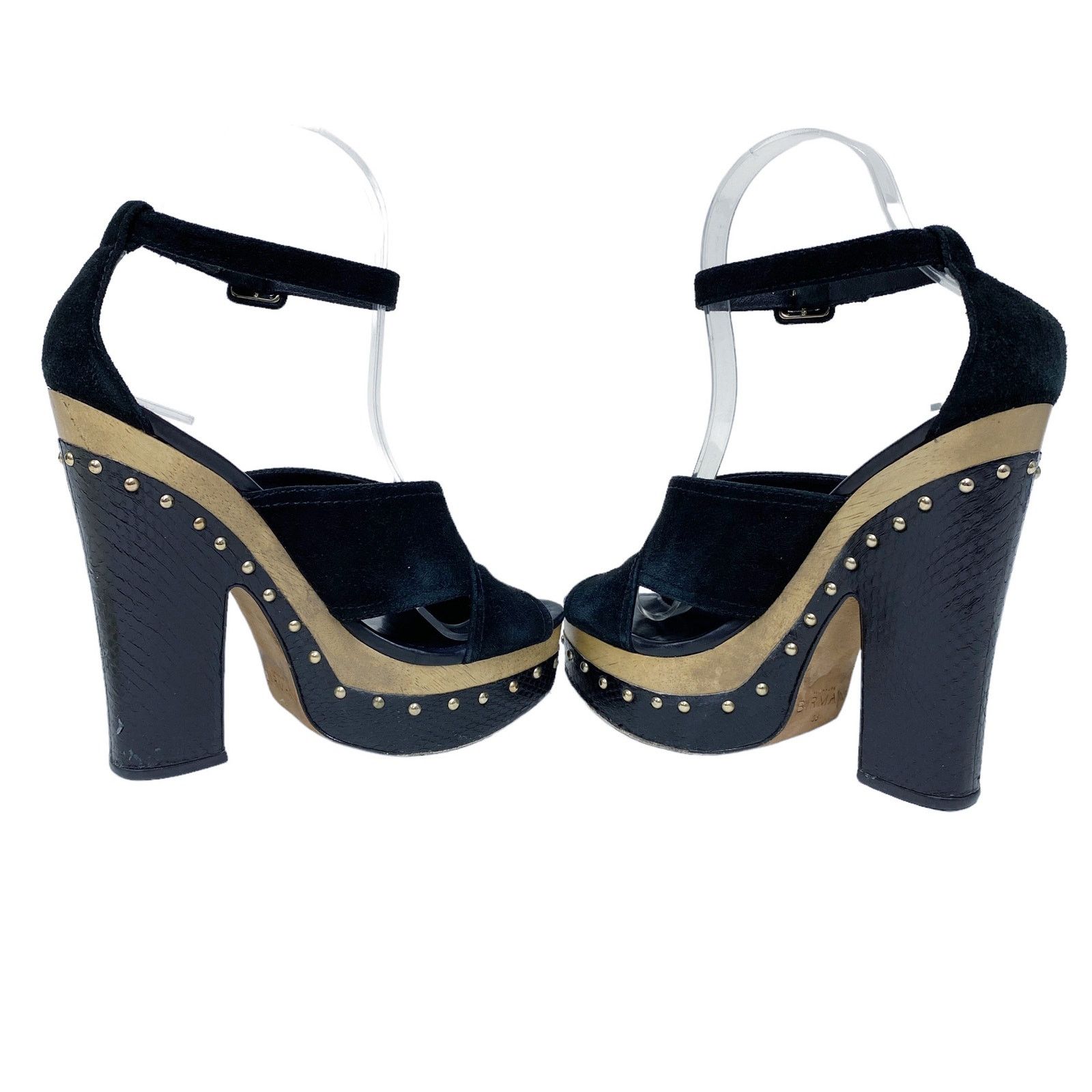 Alexandre Birman Alexandre Birman Peggy Suede Platform Clog Sandals Size US 7.5 / IT 37.5 - 4 Thumbnail