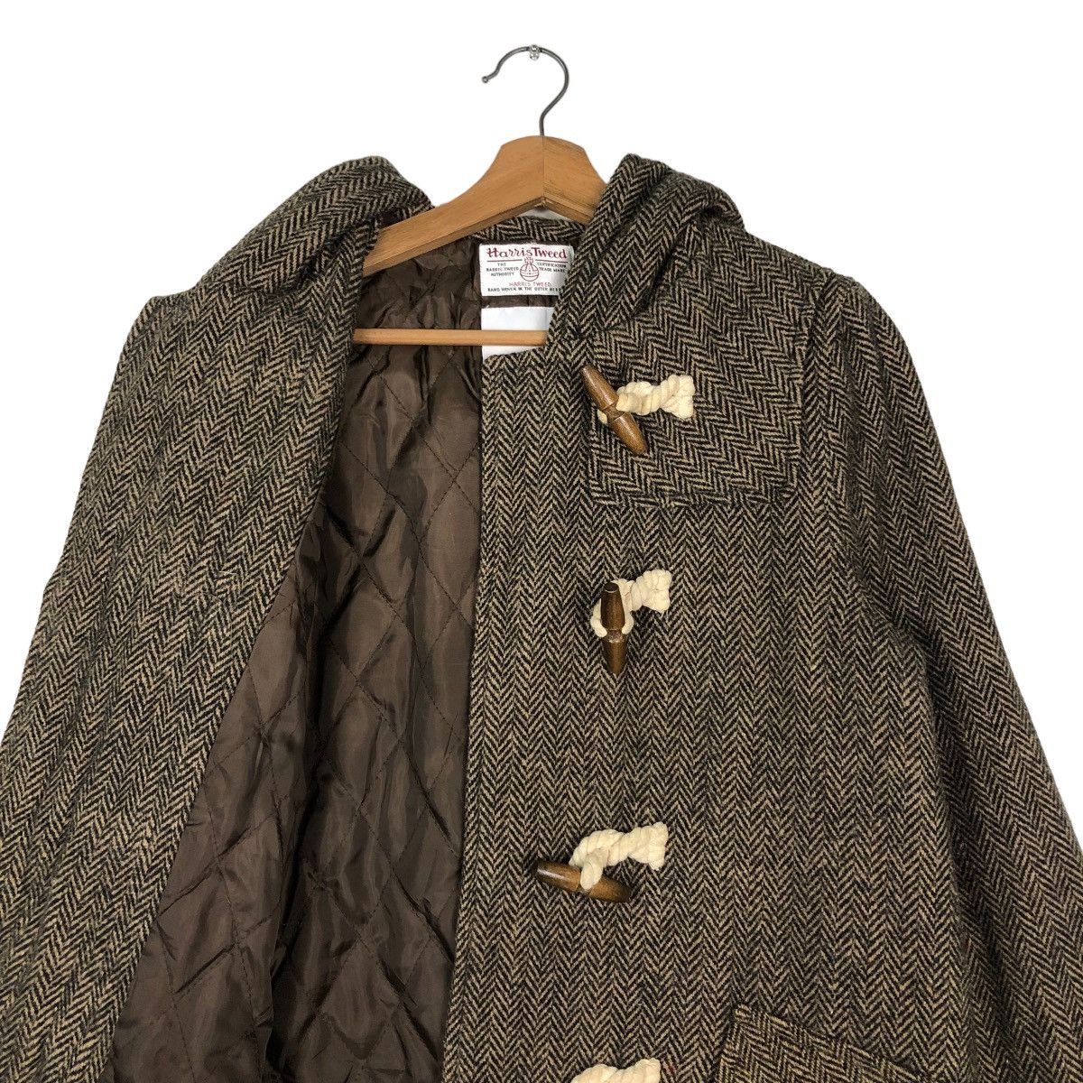 Harris Tweed 📌VINTAGE LONG JACKET WOOL HARRIS TWEED Size US M / EU 48-50 / 2 - 12 Thumbnail