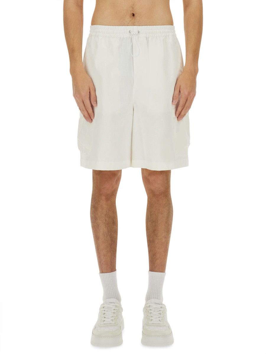 Gucci GUCCI COTTON "WEB" SHORTS - WHITE (IT 50) Size US 34 / EU 50 - 1 Thumbnail