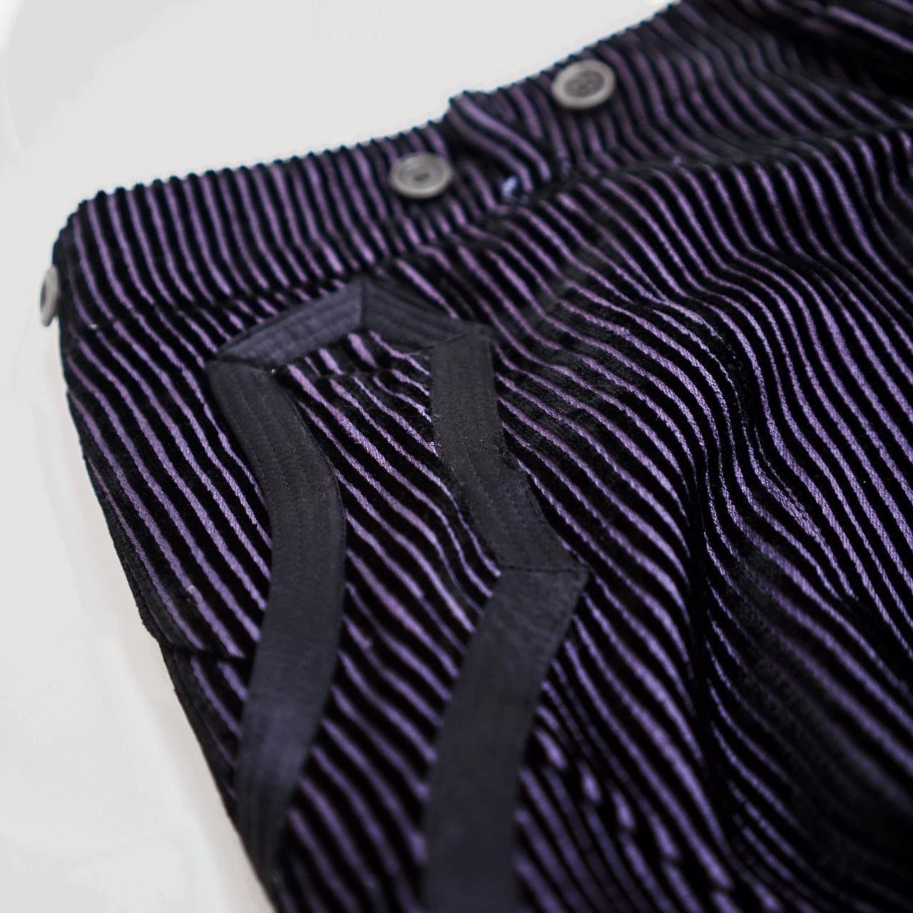 Number (N)ine spring summer 2009 Midnight Blue Corduroy Cropped Pants Size US 32 / EU 48 - 5 Thumbnail