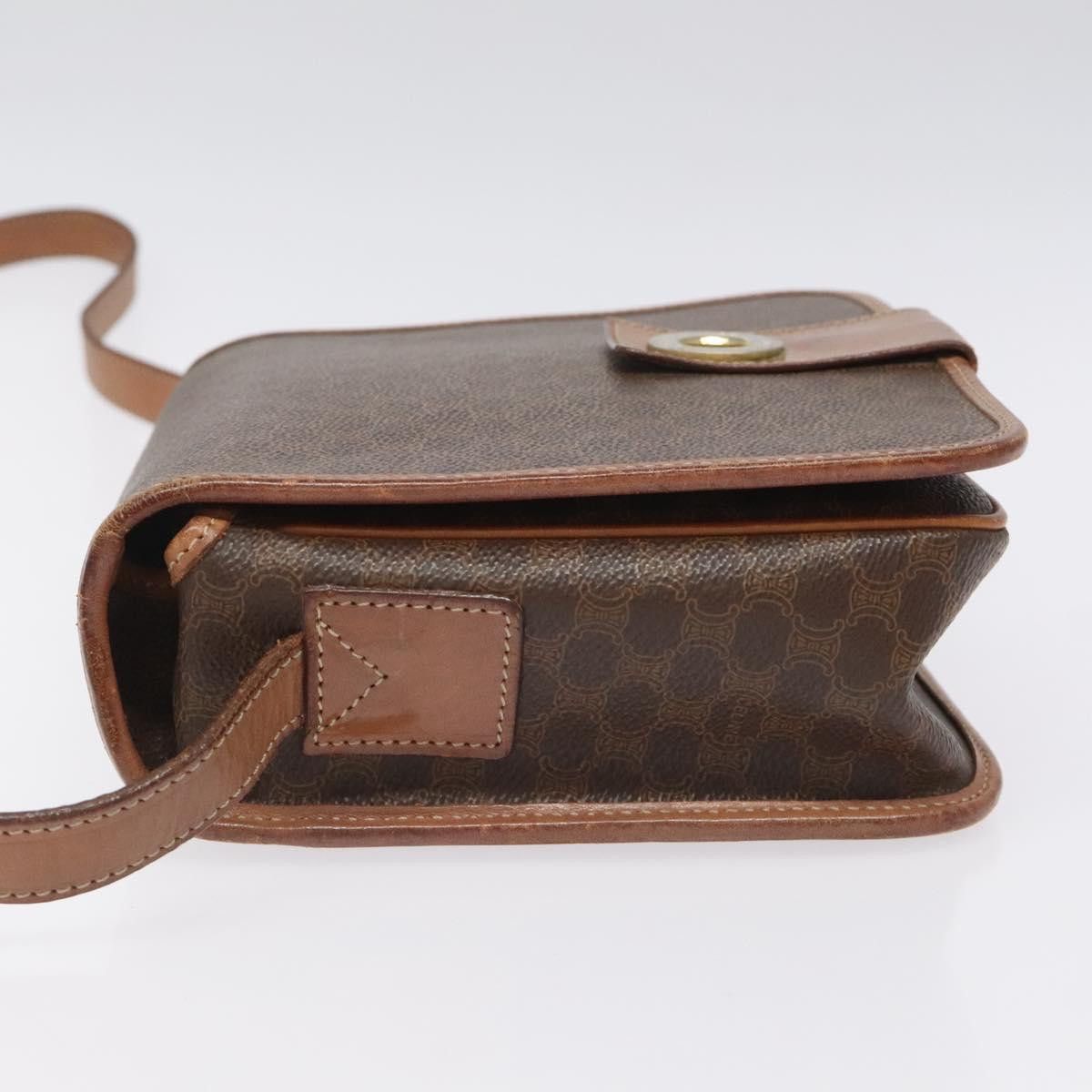 Celine CELINE Macadam Canvas Shoulder Bag Pvc Leather Brown Gold Size ONE SIZE - 5 Thumbnail