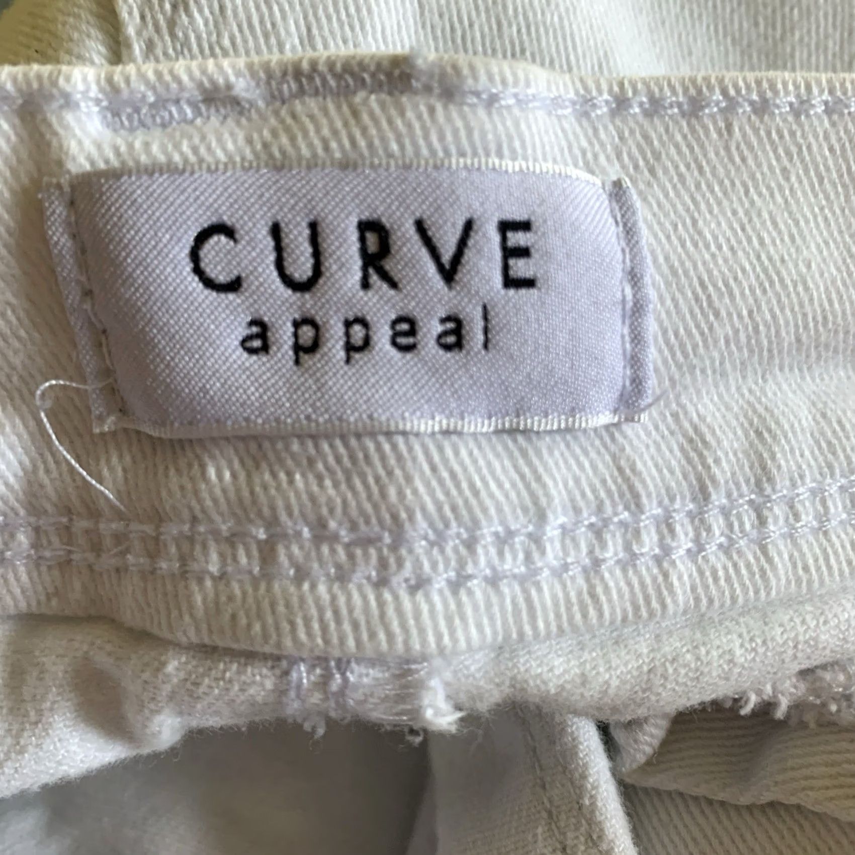 Vintage Curve Appeal Jeans Womens 8 White High Rise Wide Leg Crop Y2K Minimalist Size 30" / US 8 / IT 44 - 4 Thumbnail