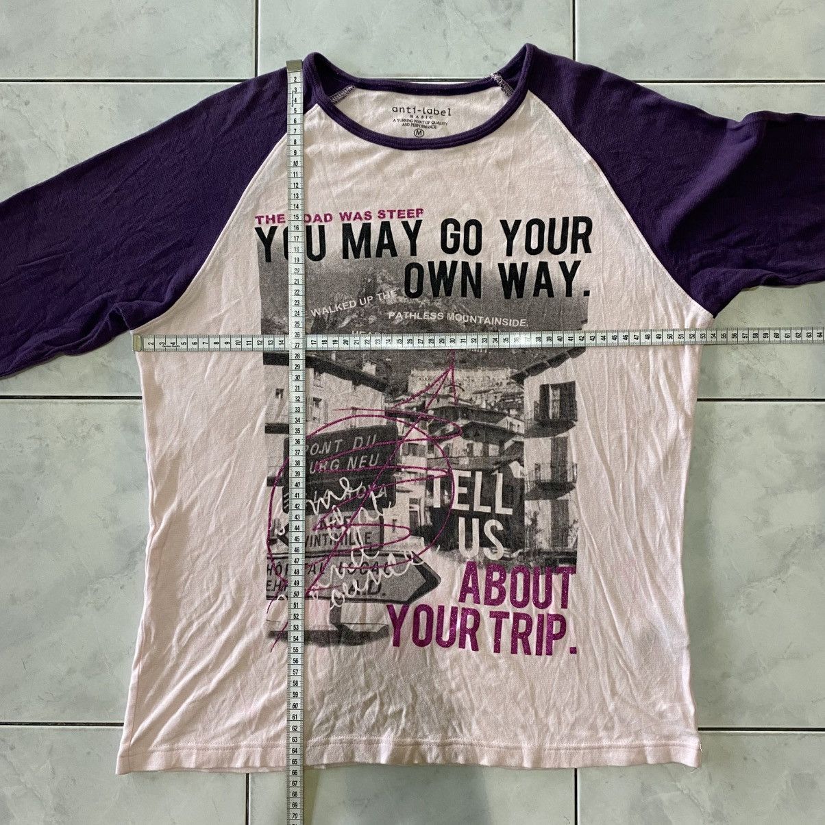 Japanese Brand Anti-Label Raglan Travel Graphic Longsleeve Vintage Style Size US M / EU 48-50 / 2 - 18 Thumbnail