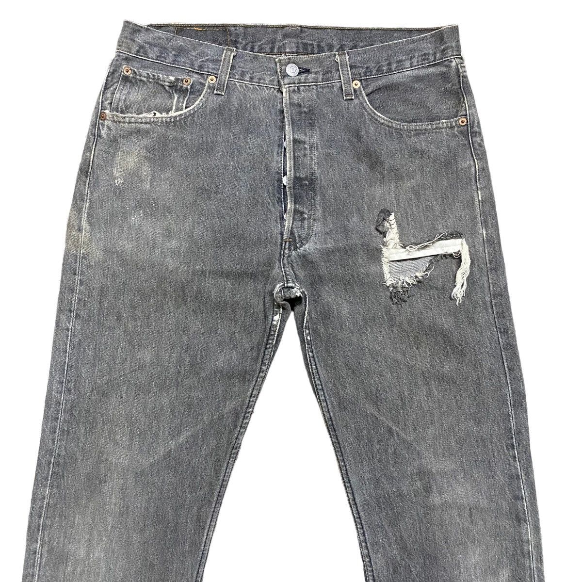 Levi's Vintage 90s Levis 501 Distressed Jeans Size US 33 - 3 Thumbnail