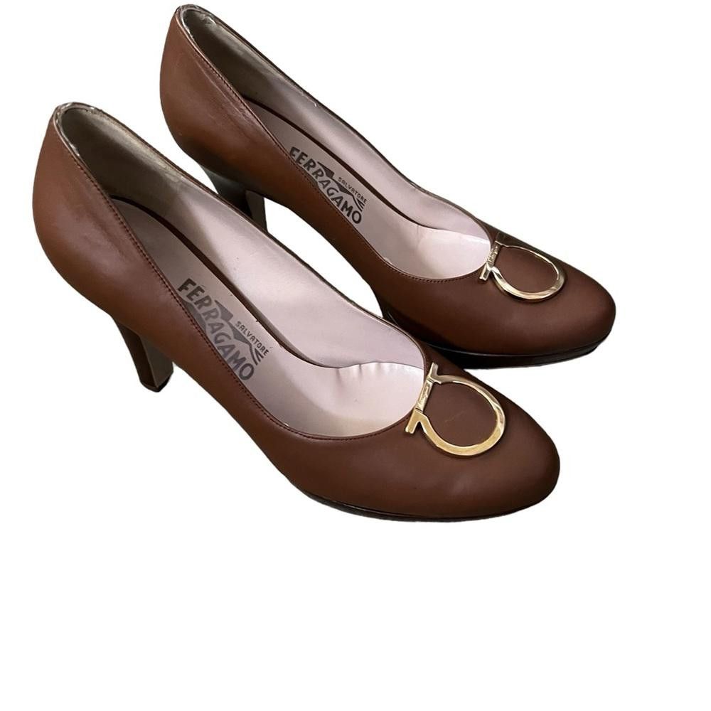 Salvatore Ferragamo Salvatore Ferragamo Leather Gancini Block Size US 9.5 / IT 39.5 - 5 Thumbnail