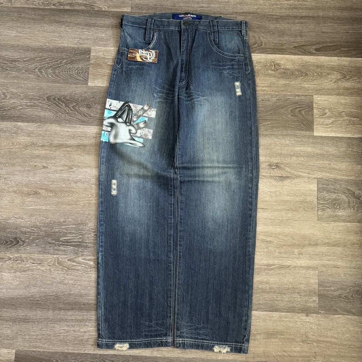 JNCO × Vintage × Warner Bros Vintage Y2K Lot29 baggy wide leg Daffy Duck jeans Size US 36 / EU 52 - 1 Thumbnail