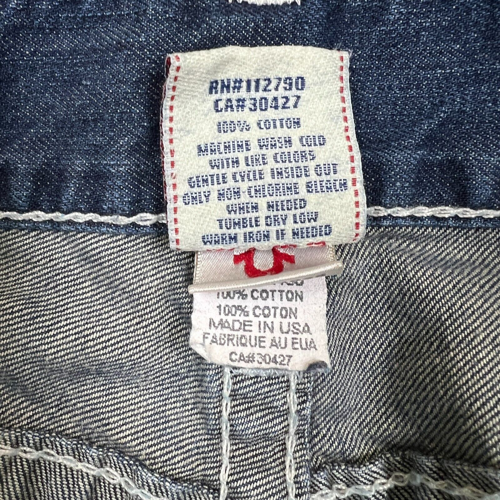 True Religion × Vintage True Religion Jeans 36x31 Ricky Straight USA Denim Pants Size US 36 / EU 52 - 10 Thumbnail