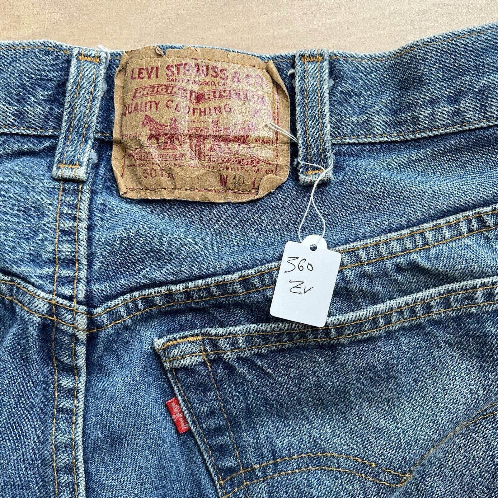 Levi's × Vintage Vintage Levis 501 Jeans 36 Blue Denim Made in USA Workwear Size US 36 / EU 52 - 10 Thumbnail