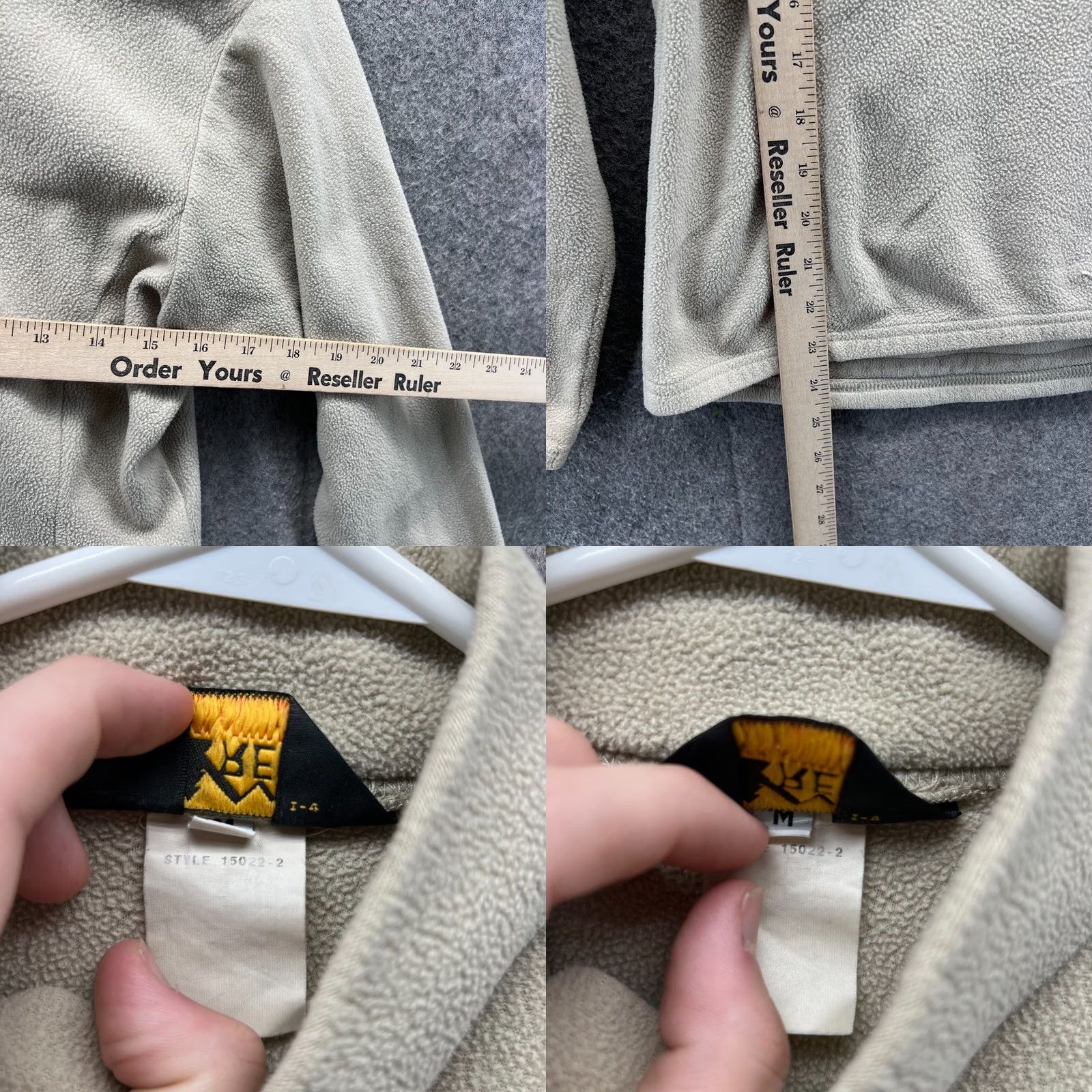 Vintage REI Sweater Women Medium Khaki 1/2 Zip Pullover Fleece Polyester Vintage Jacket Size M / US 6-8 / IT 42-44 - 8 Thumbnail