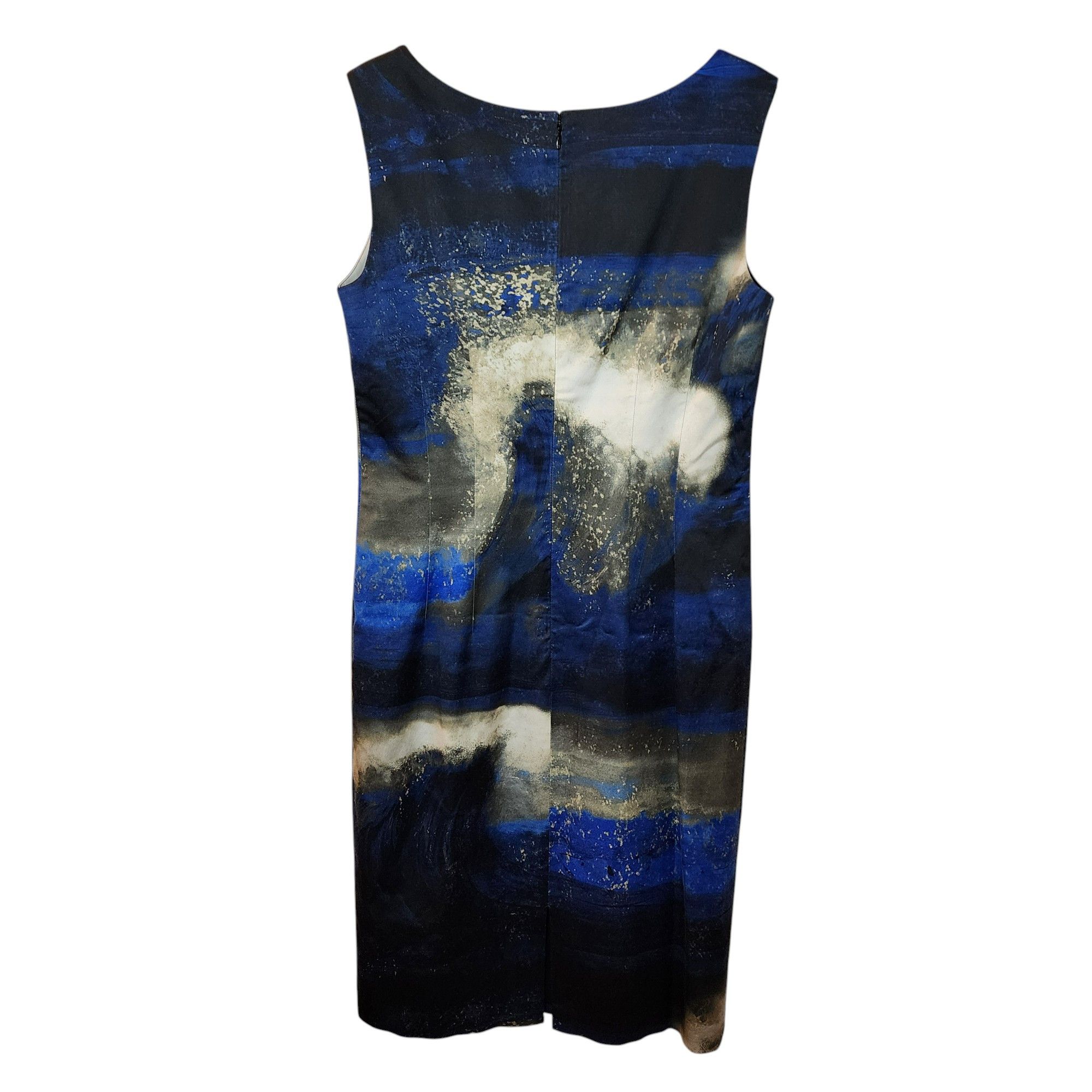 Lafayette 148 Sheath Abstract Blue Black Gold Size 4 Lafayette 148 Size S / US 4 / IT 40 - 5 Thumbnail