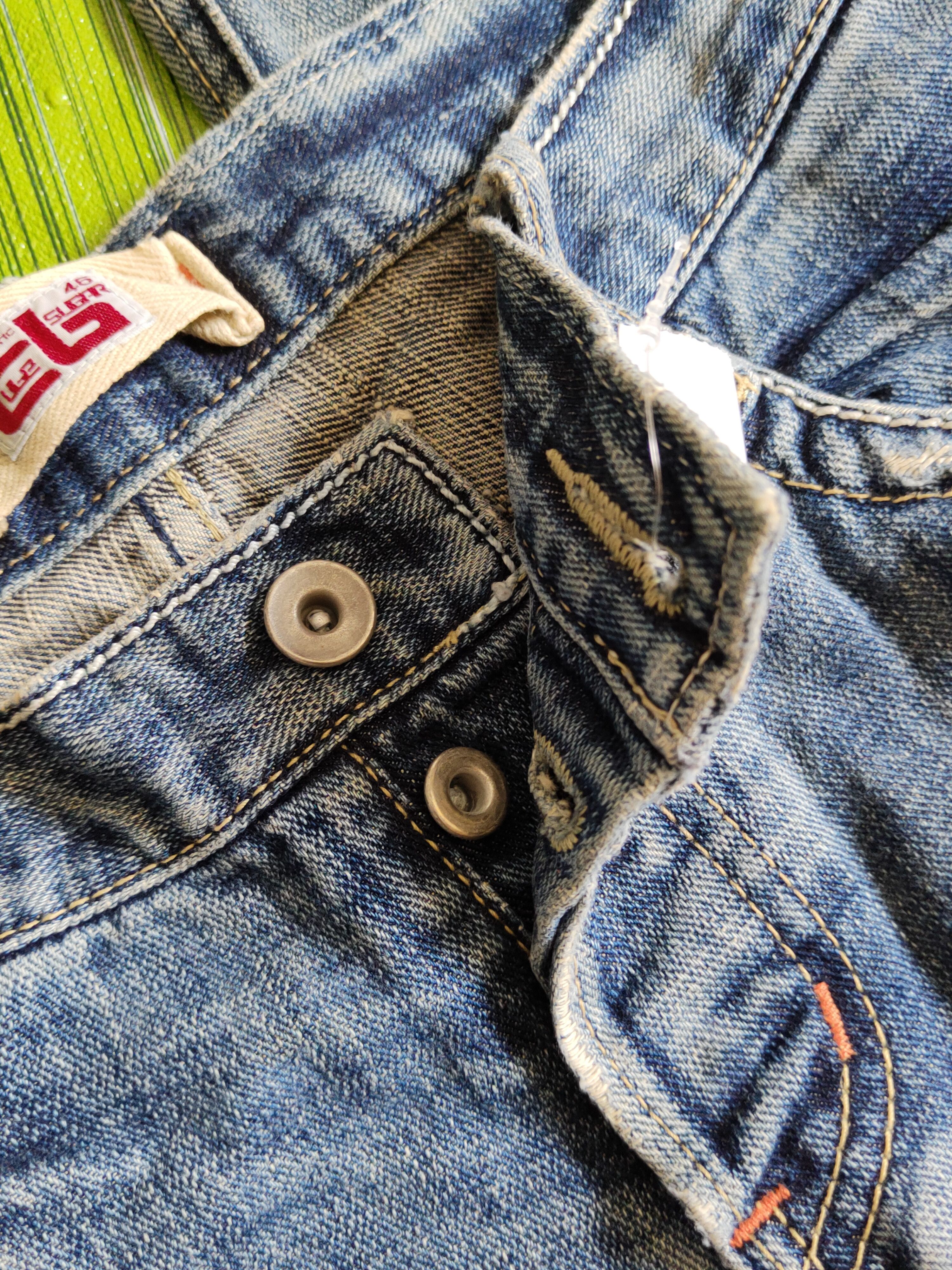 Japanese Brand DL Cubesugar Blue Faded Multipocket Denim jeans pants #S1478 Size US 31 - 9 Thumbnail