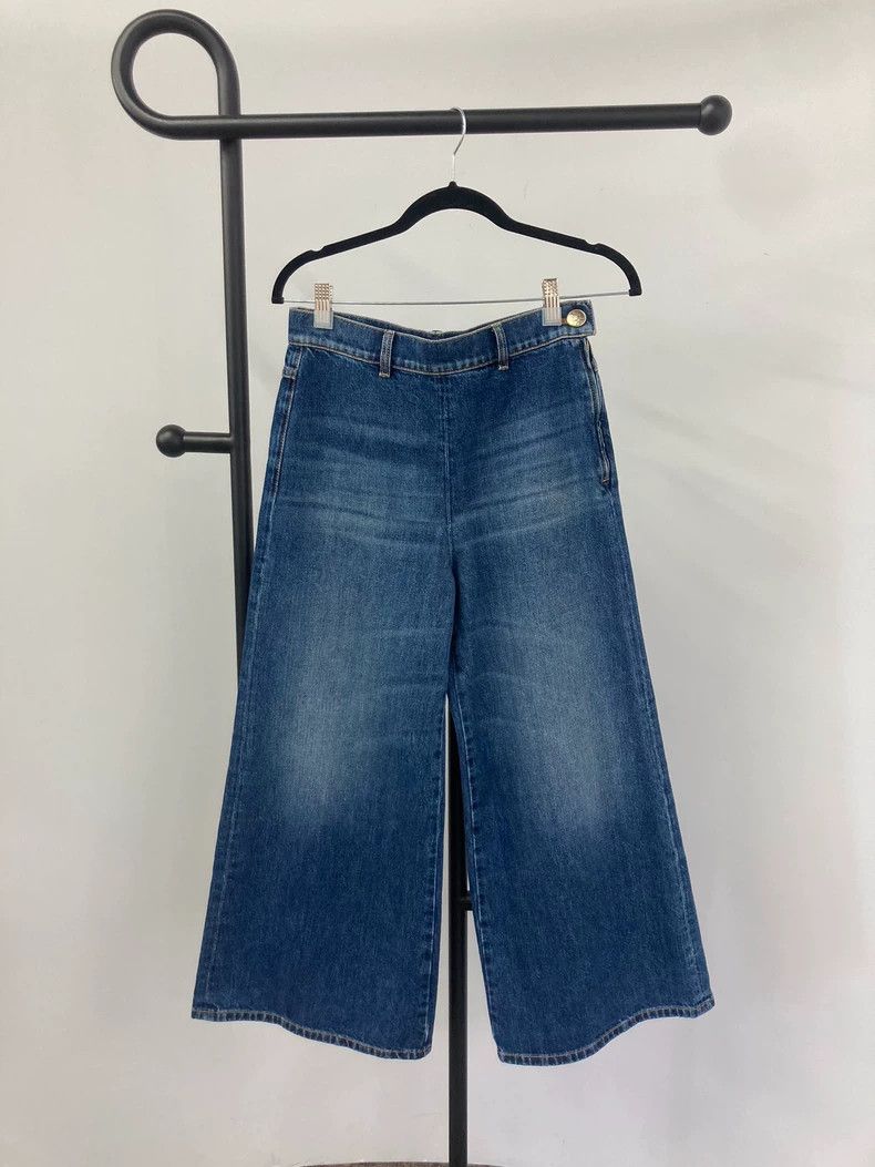 Chanel 24K blue wide-leg jeans
