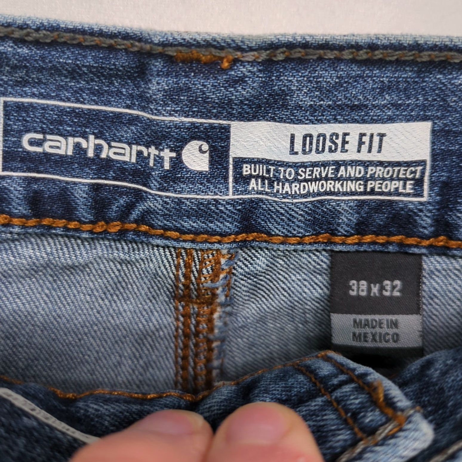Carhartt Carhartt Jeans Carpenter Denim Double Front Dark Wash Men 38 x 32 Loose Fit Regular Size US 38 / EU 54 - 3 Thumbnail