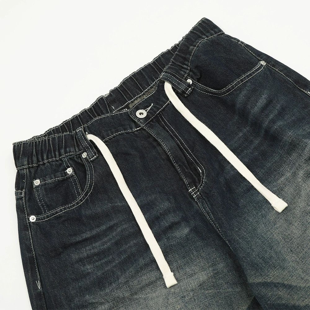 Jean Washed straight men's loose contrast color street jeans Size US 34 / EU 50 - 3 Thumbnail