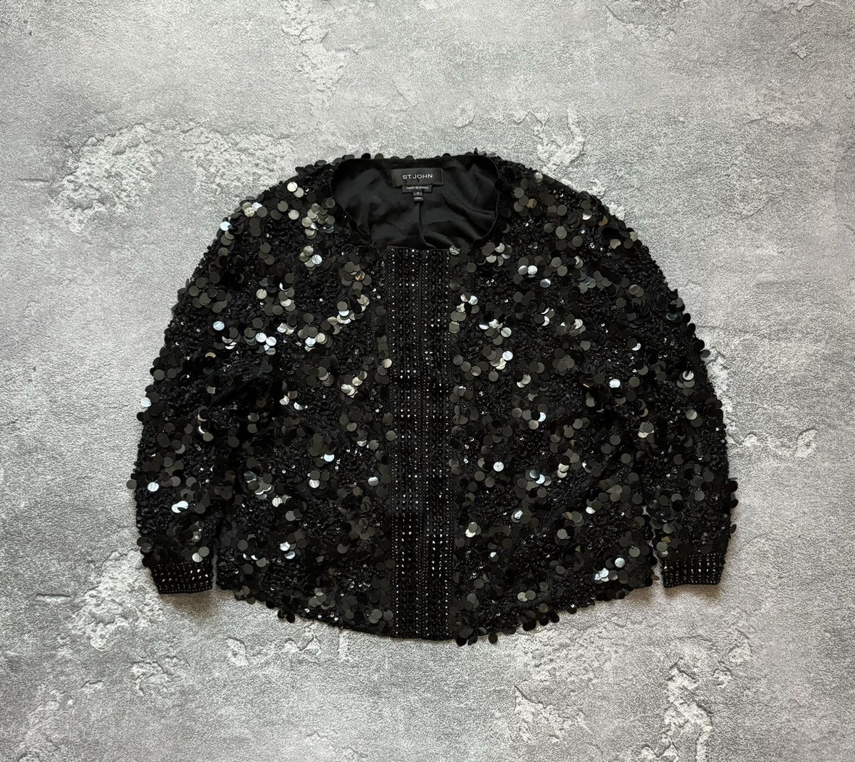 St. John × Vintage ST. JOHN size12 hand beading rhinestones blazer jacket 00s Size XL / US 12-14 / IT 48-50 - 1 Thumbnail