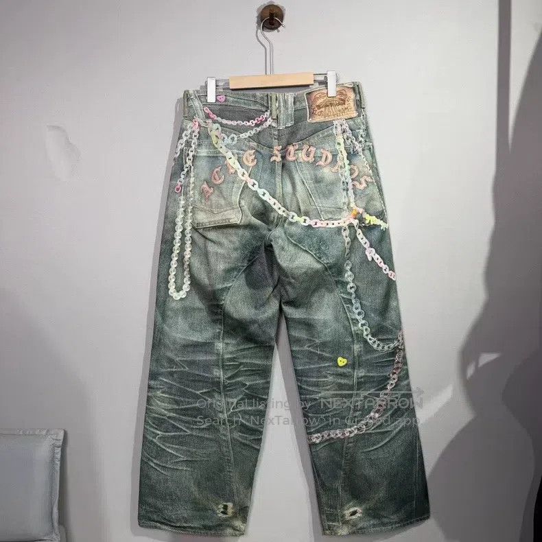 Acne Studios Acne Studios 3D Printed Candy Chain Pants Size US 32 / EU 48 - 2 Thumbnail