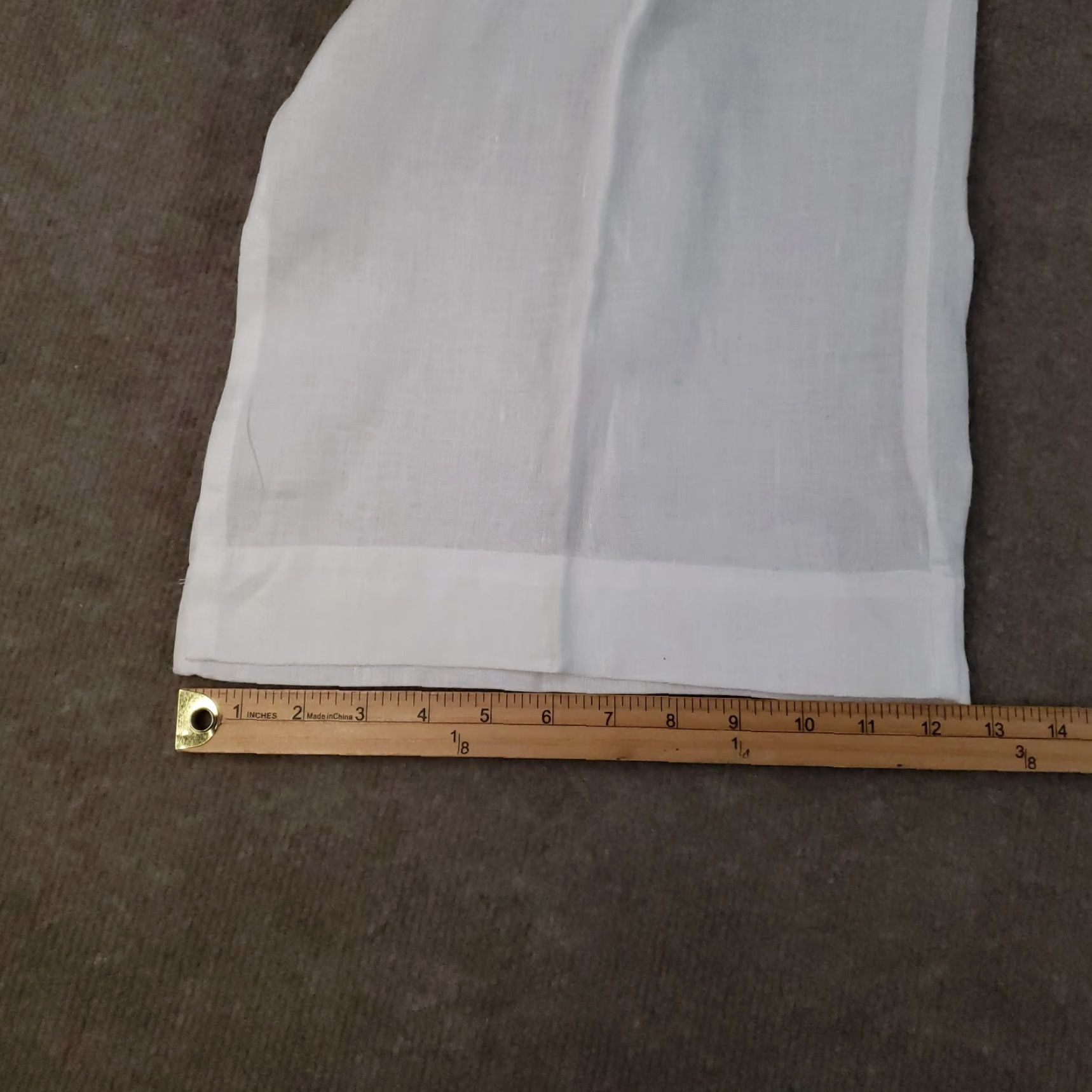 Vintage VINTAGE Wildflower Women's Wide Leg Pants Adult Large White Linen Casual Business Summer Spring Fall Hyperallergenic Womens Size 28" / US 6 / IT 42 - 4 Thumbnail