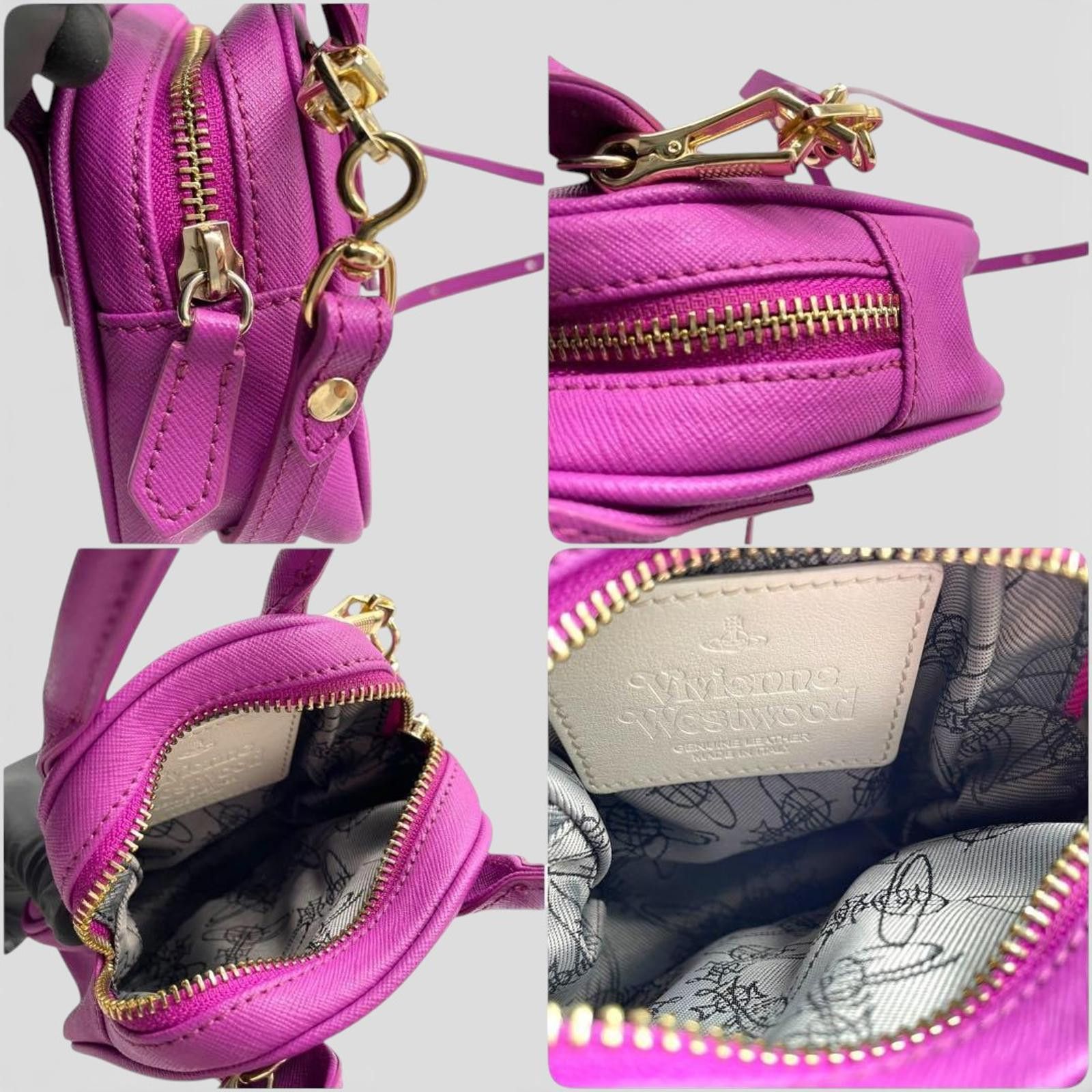 Vivienne Westwood Vivienne Westwood - Purple Mini Leather Shoulder Bag Size ONE SIZE - 9 Thumbnail