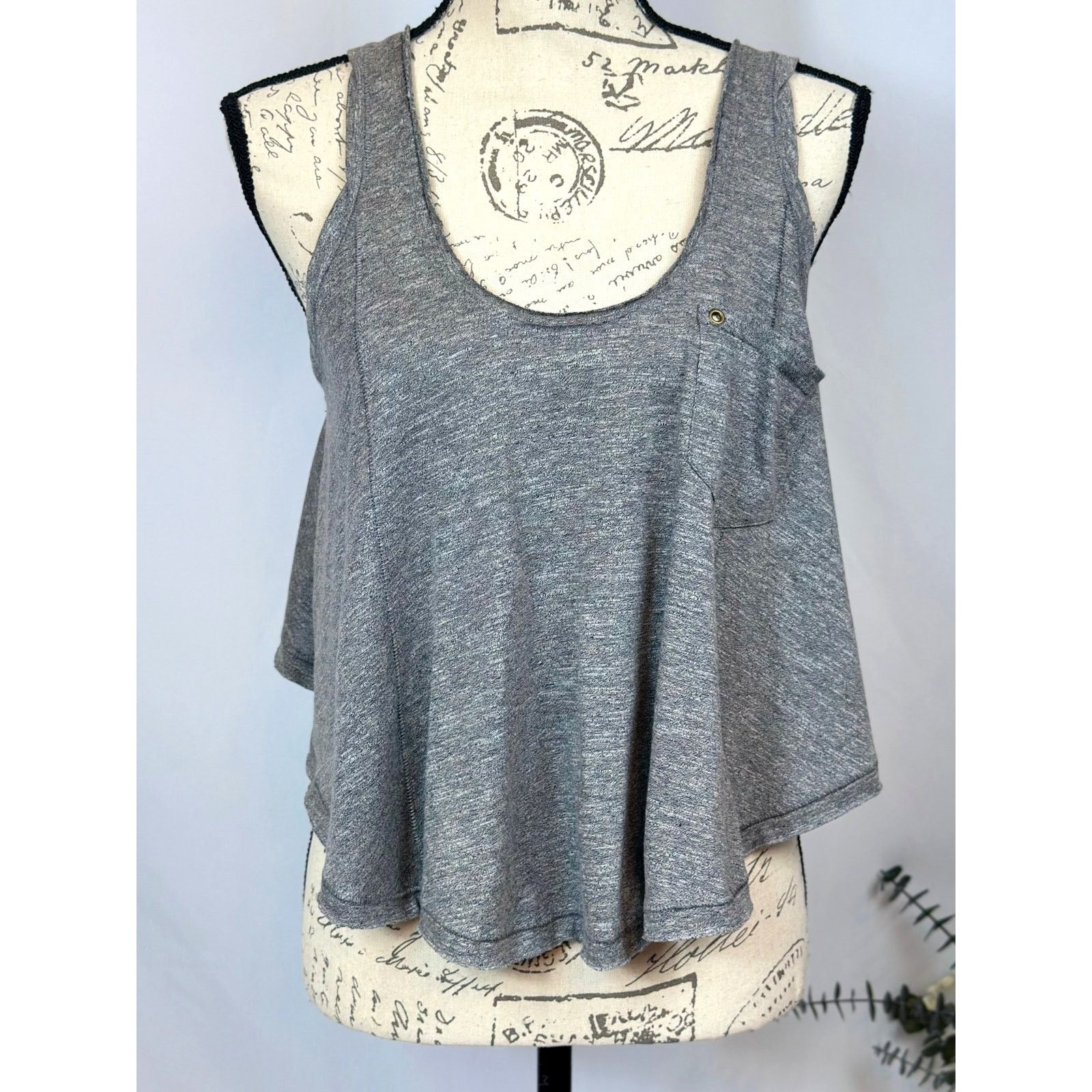 Free People Free People Stevie Split Back Tank Gray XS Size XS / US 0-2 / IT 36-38 - 10 Thumbnail