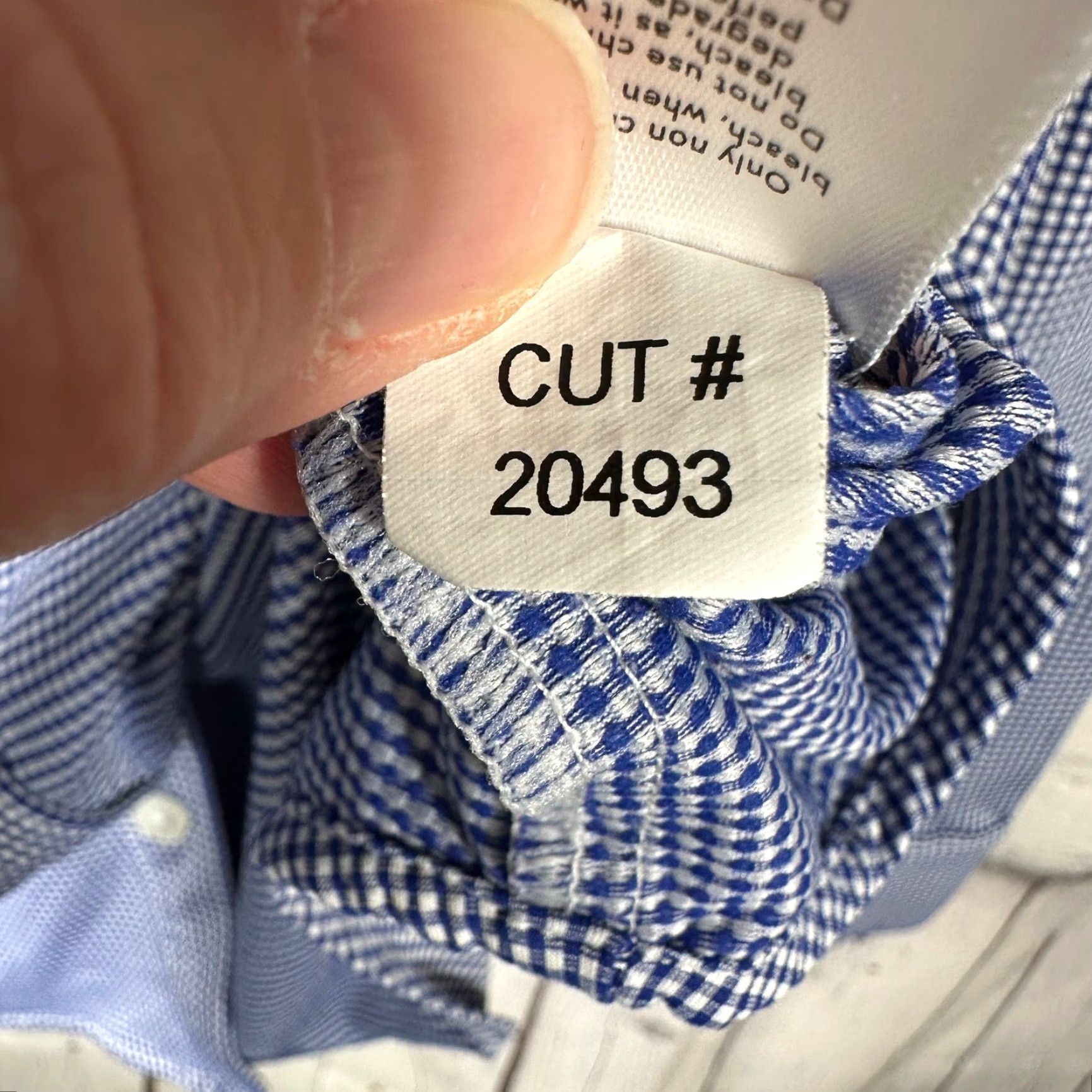 Mizzen+Main Mizzen+Main Spinnaker Blue Gingham Dress Shirt Large Tall Trim Fit 20493 Size 42R - 4 Thumbnail