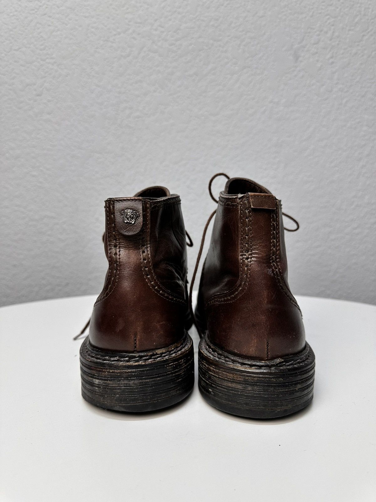 Versace RARE RRL LEATHER BOOTS WESTERN AS 98 JAPAN GUIDI HANDMADE Size US 6 / EU 39 - 6 Thumbnail