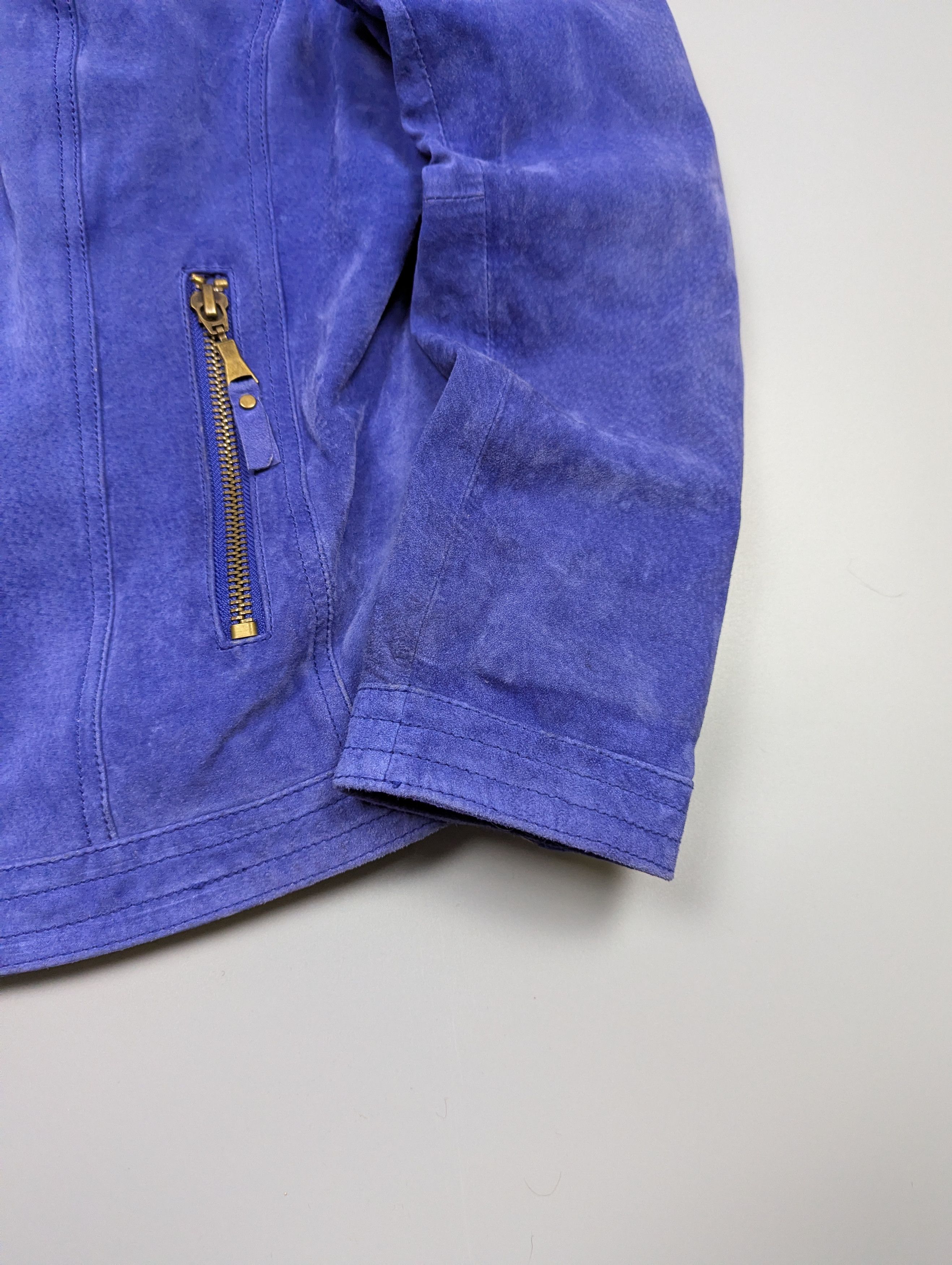 Vintage Vintage Women’s Purple Real Leather Biker Jacket Size M / US 6-8 / IT 42-44 - 8 Thumbnail