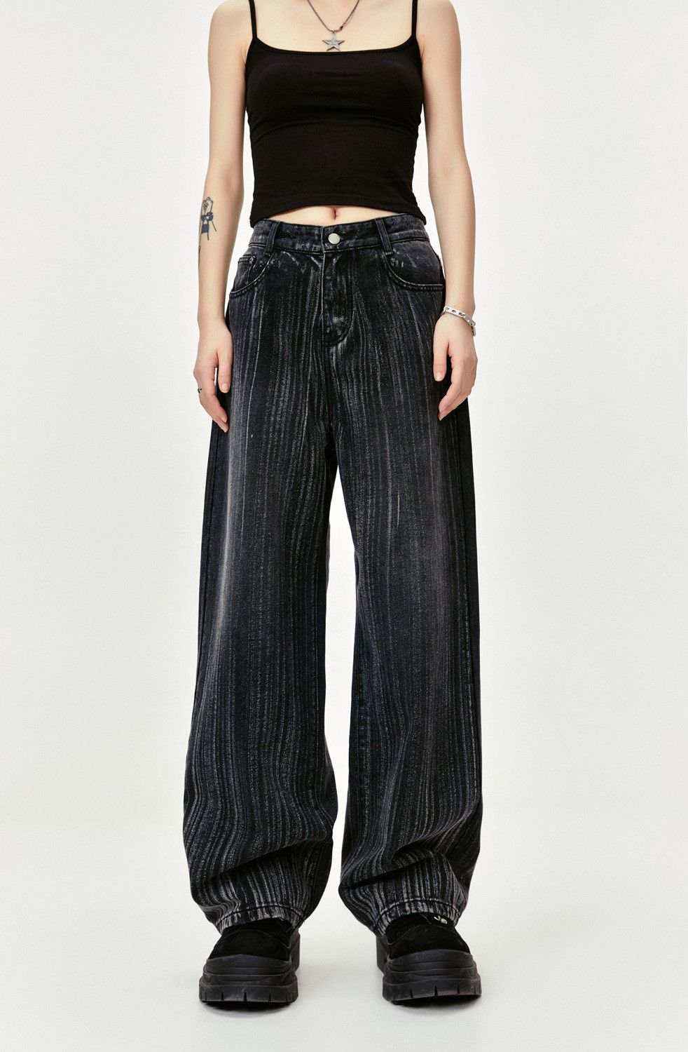 Japanese Brand Men's trendy retro washed oversized jeans Size US 32 / EU 48 - 1 Thumbnail