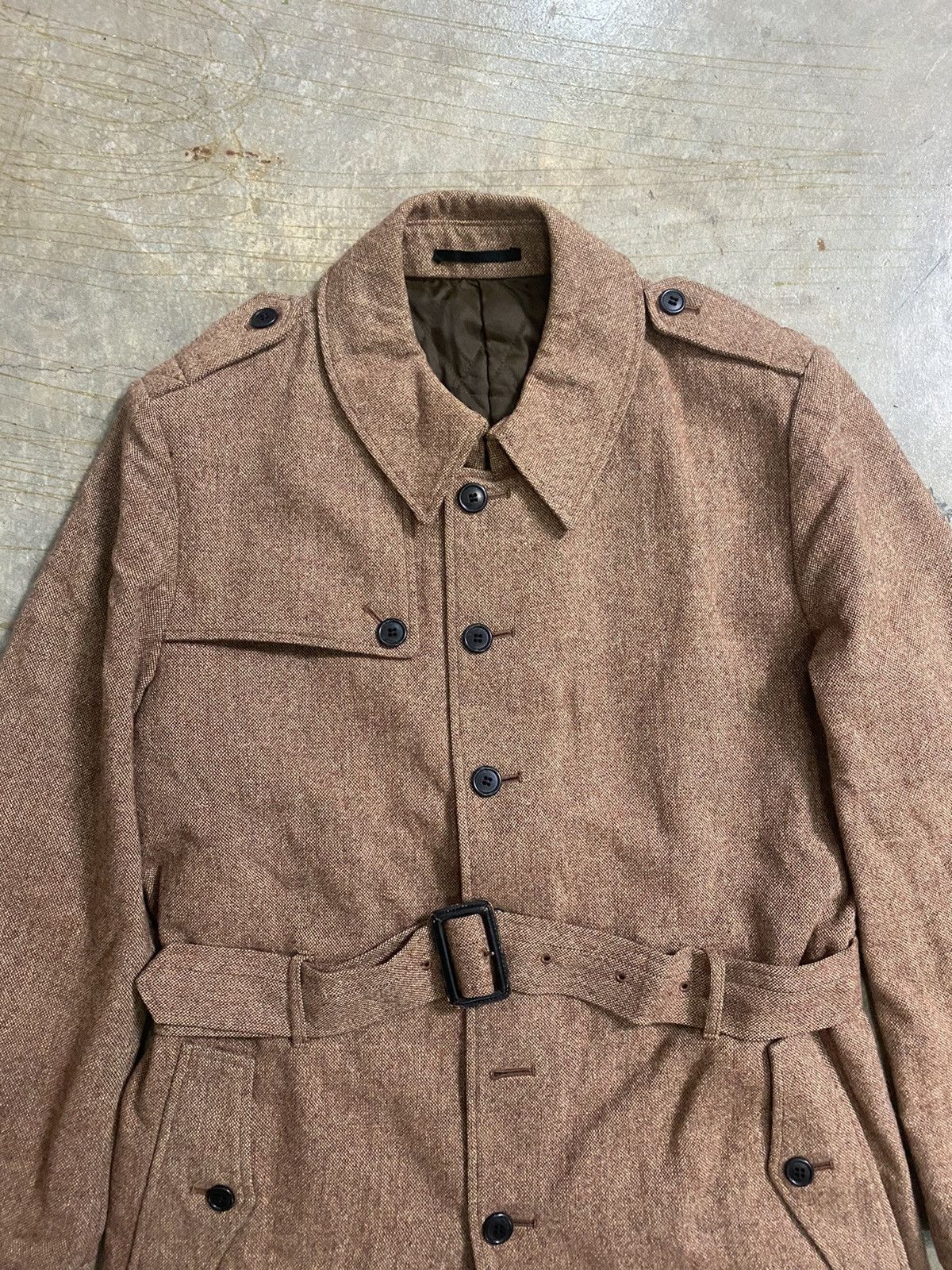 Yohji Yamamoto Vtg Yohji Yamamoto Wool Trench jacket Size US M / EU 48-50 / 2 - 3 Thumbnail