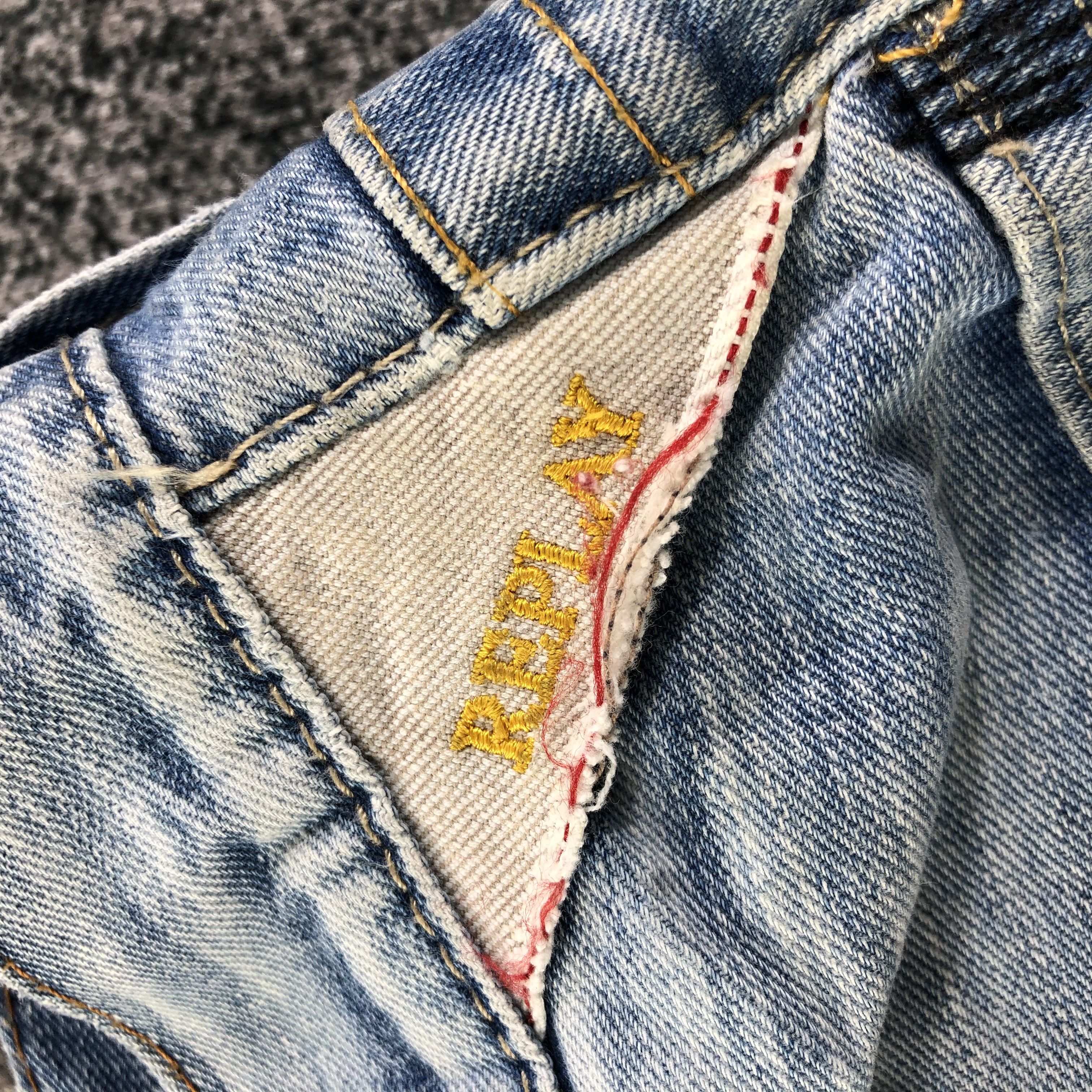 Replay Reply Jeans Patchwork Medium Wash Denim KJ1733 Size US 31 - 7 Thumbnail