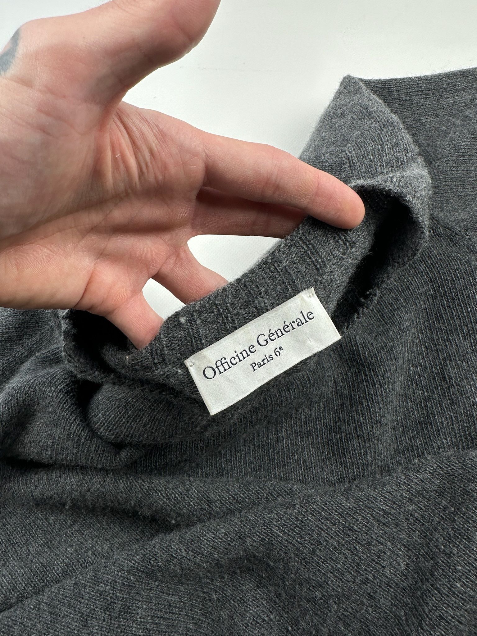 Officine Generale Officine Generale Merino Wool Crew Neck Sweater Luxury Size US M / EU 48-50 / 2 - 7 Thumbnail