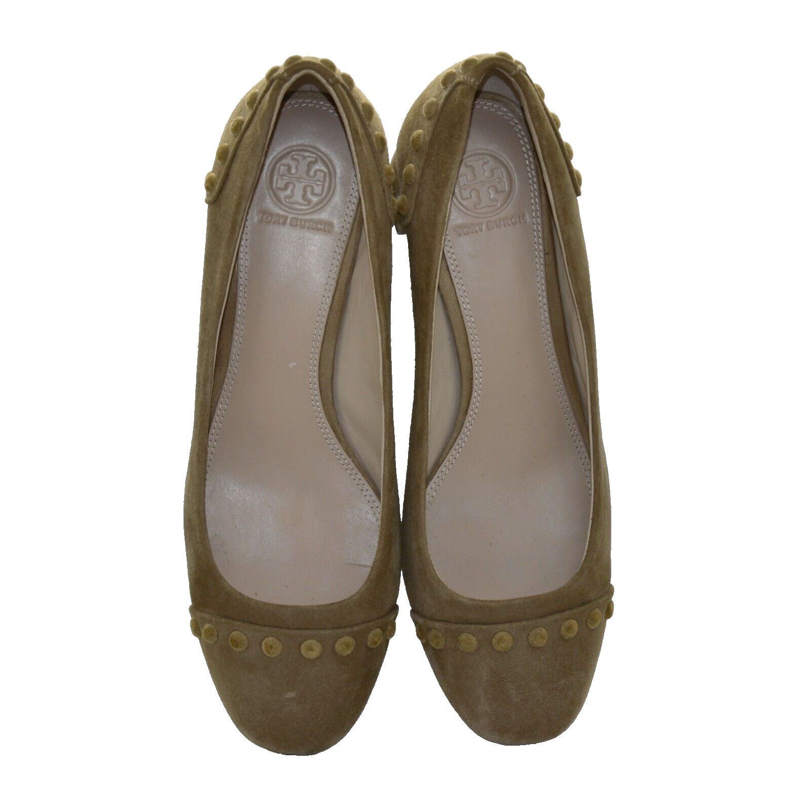 Tory Burch TORY BURCH Colt Studded Suede Block Heels Pump Shoes Size 8M Size US 8 / IT 38 - 2 Thumbnail