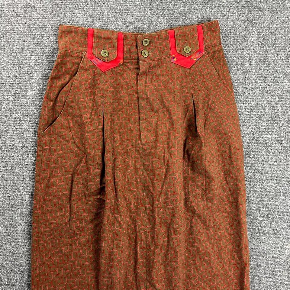 Vintage Alexander Campbell Skirt Womens 6 Brown Tribal Maxi Vintage Size 28" / US 6 / IT 42 - 2 Thumbnail