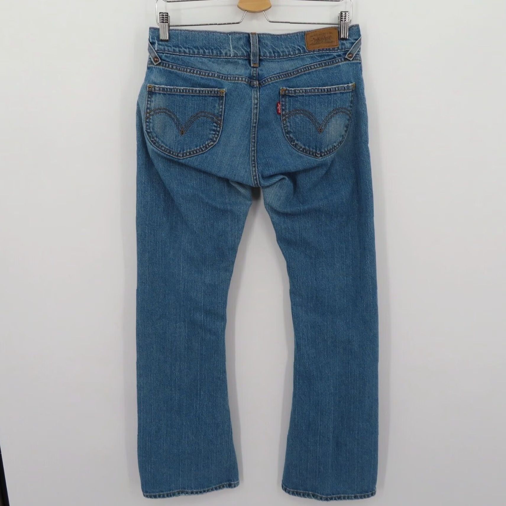 Levi's VINTAGE Levi's Jeans Flared Distressed Juniors 9 Blue Denim Womens Regular Y2K 2000s Levi's Size 30" / US 8 / IT 44 - 4 Thumbnail