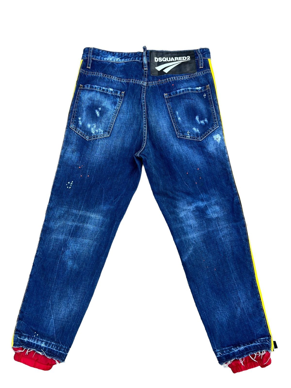 Dsquared2 Dsquared2 Made in Italy Hybrid Denim Side Tape Jeans Size US 32 / EU 48 - 2 Thumbnail