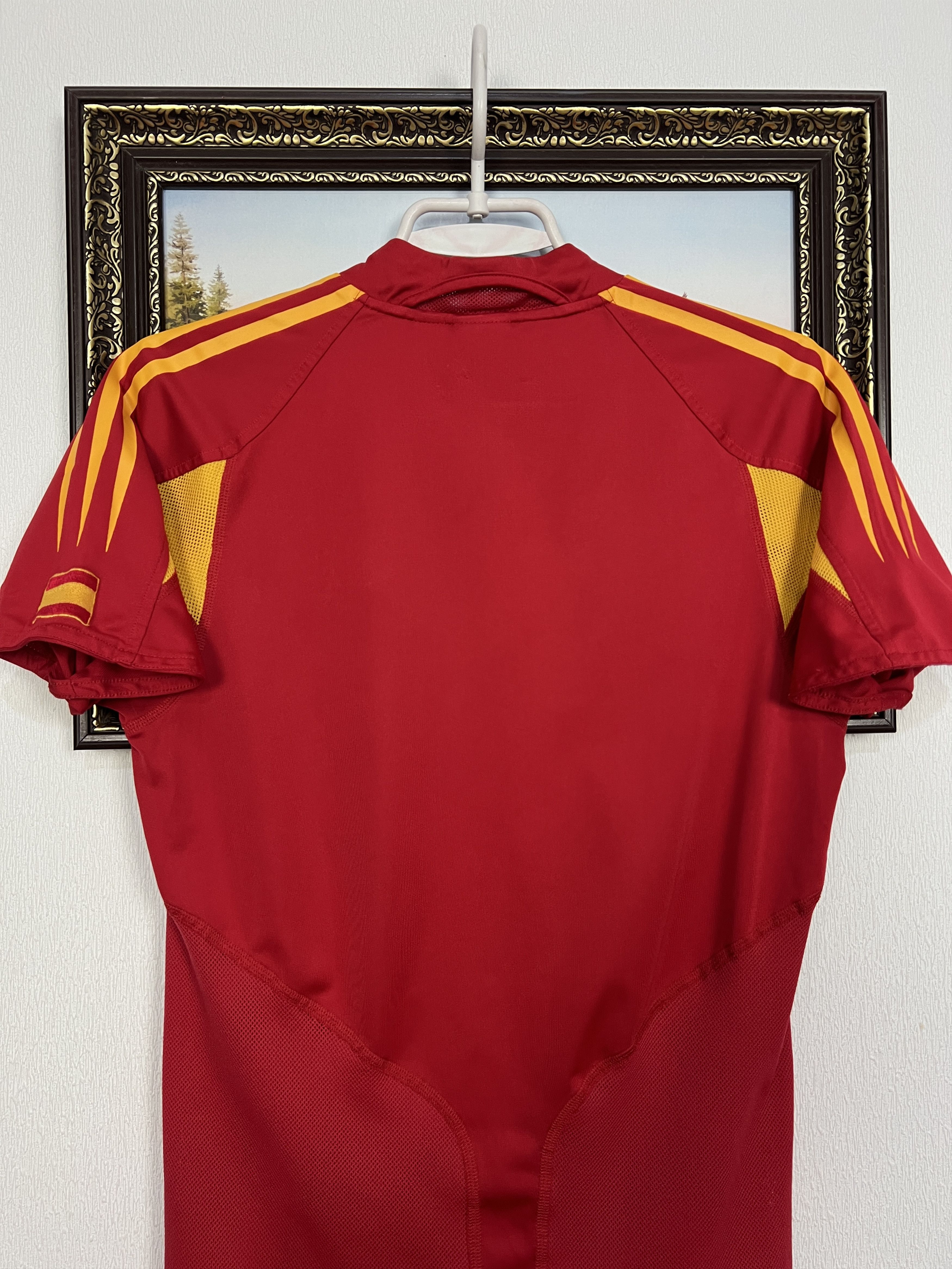 Adidas Spain football shirt 2003 Soccer Jersey Trikot Camiseta Boys Size US L / EU 52-54 / 3 - 9 Thumbnail