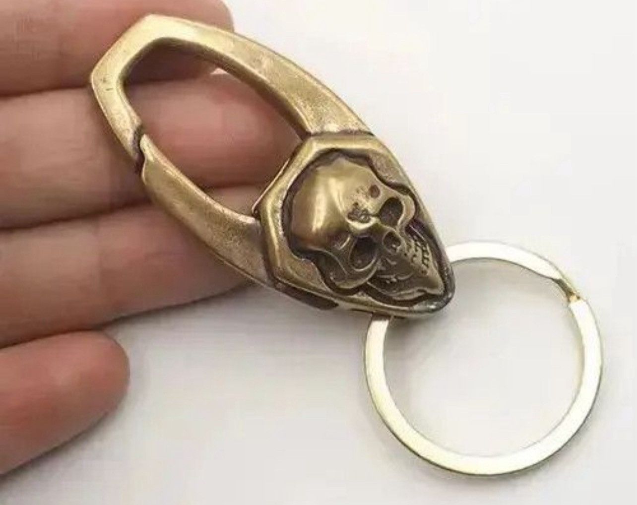 Other Metal Brass Skull Face Keychain Size ONE SIZE - 1 Thumbnail