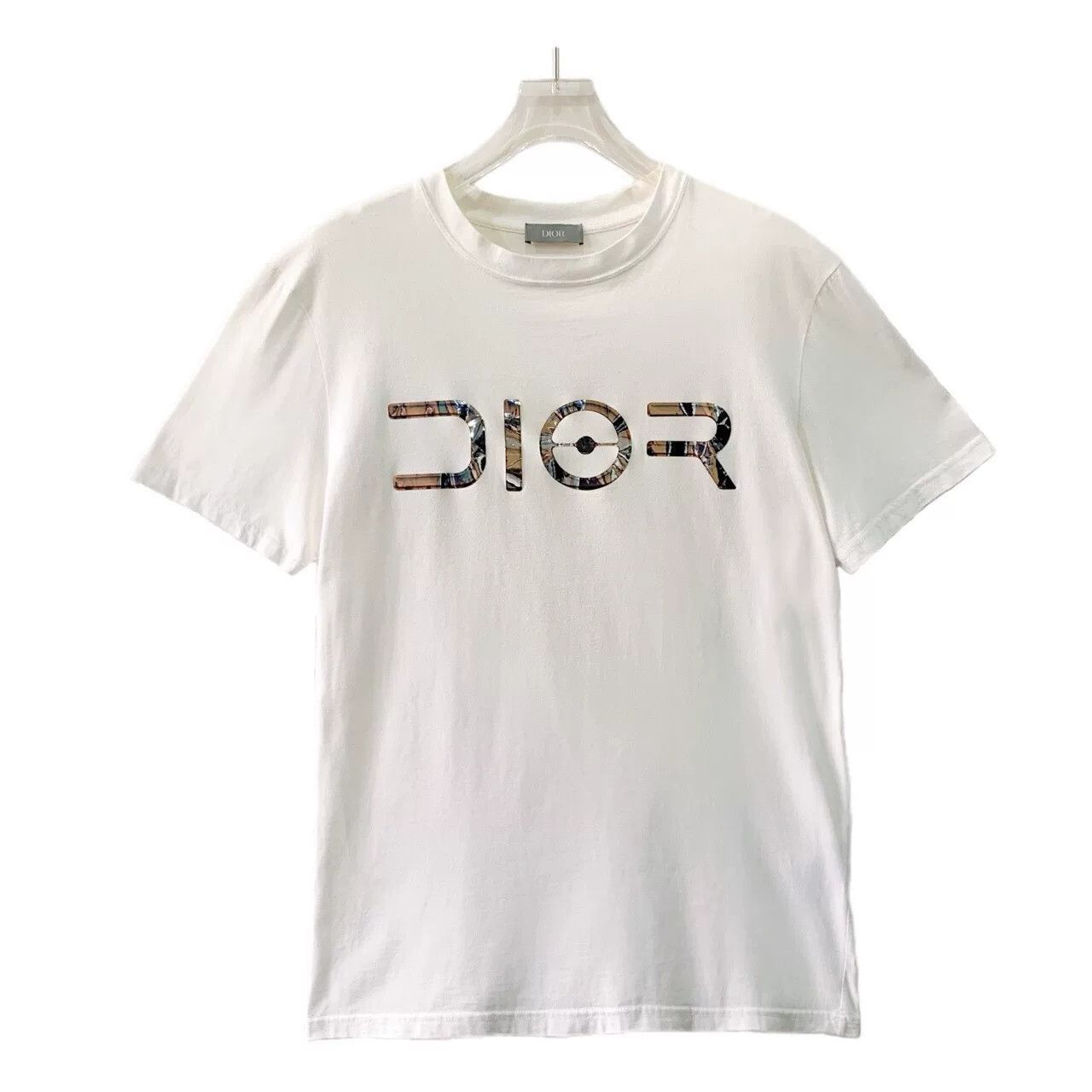 Dior white dior logo cotton t-shirt size small Size US S / EU 44-46 / 1 - 1 Thumbnail
